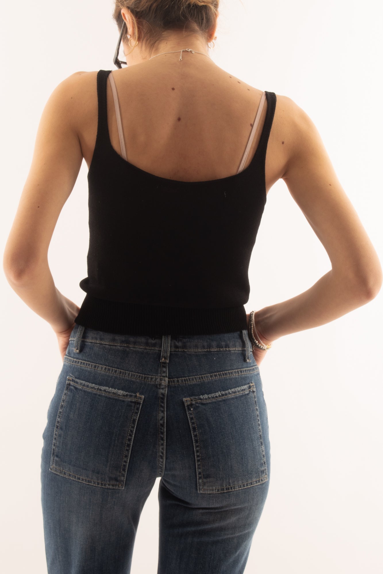 Canottiera con bretella da Donna Metoo - Nero