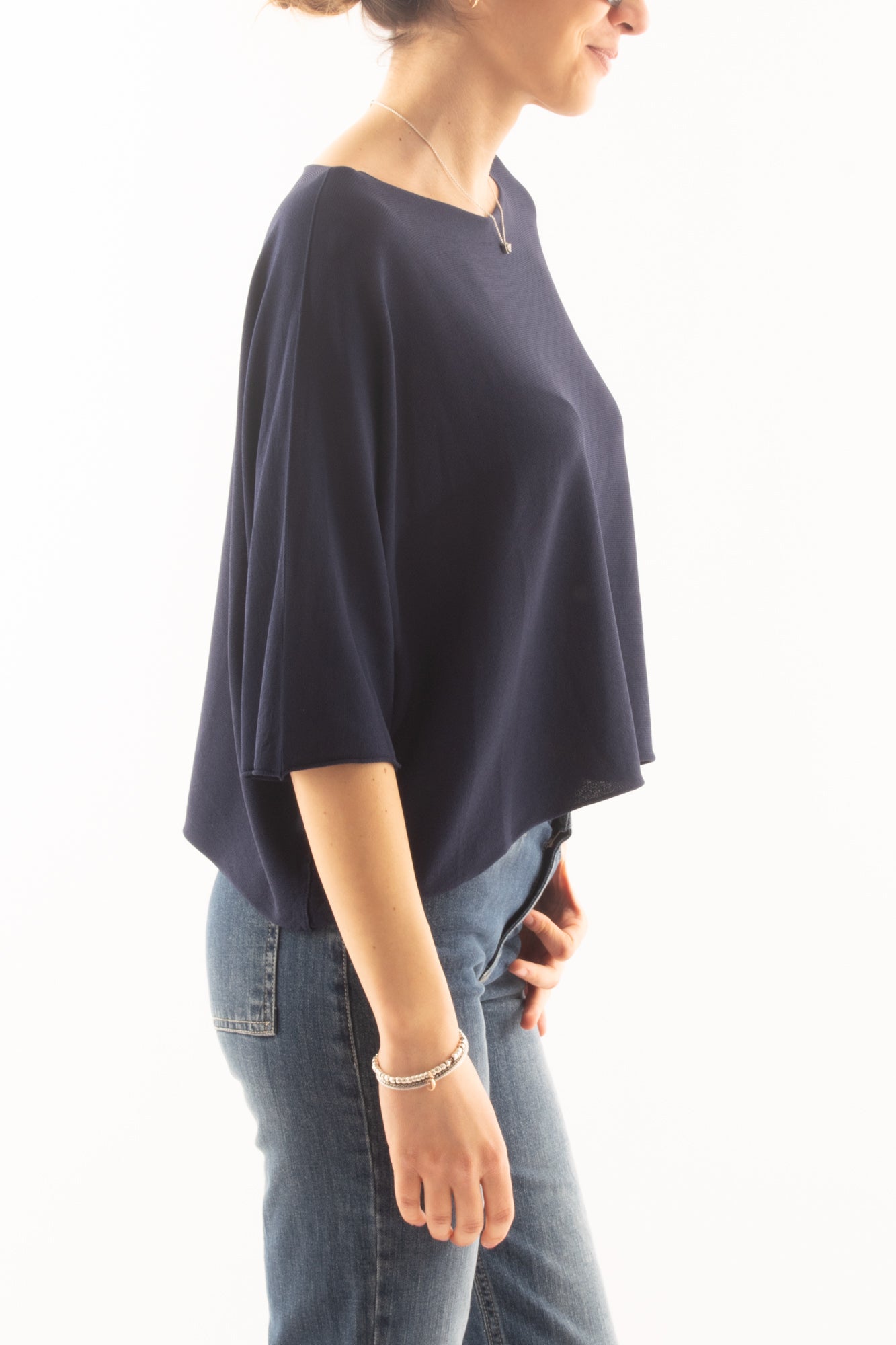 Maglia a scatoletta da Donna Metoo - Blu