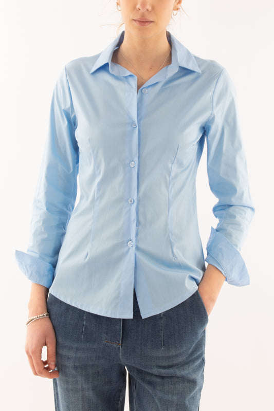 Camicia basica da Donna Metoo - Celeste