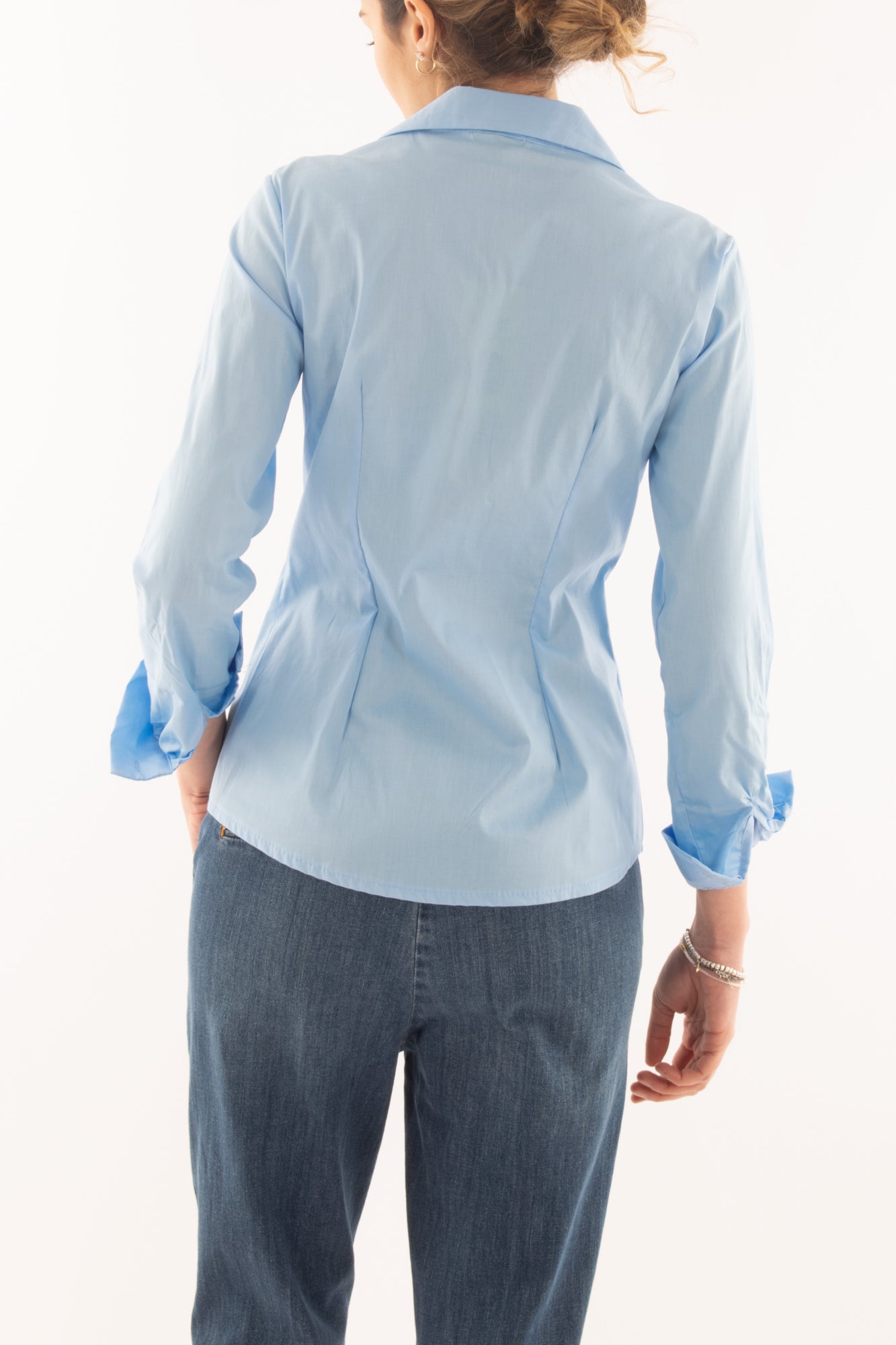 Camicia basica da Donna Metoo - Celeste