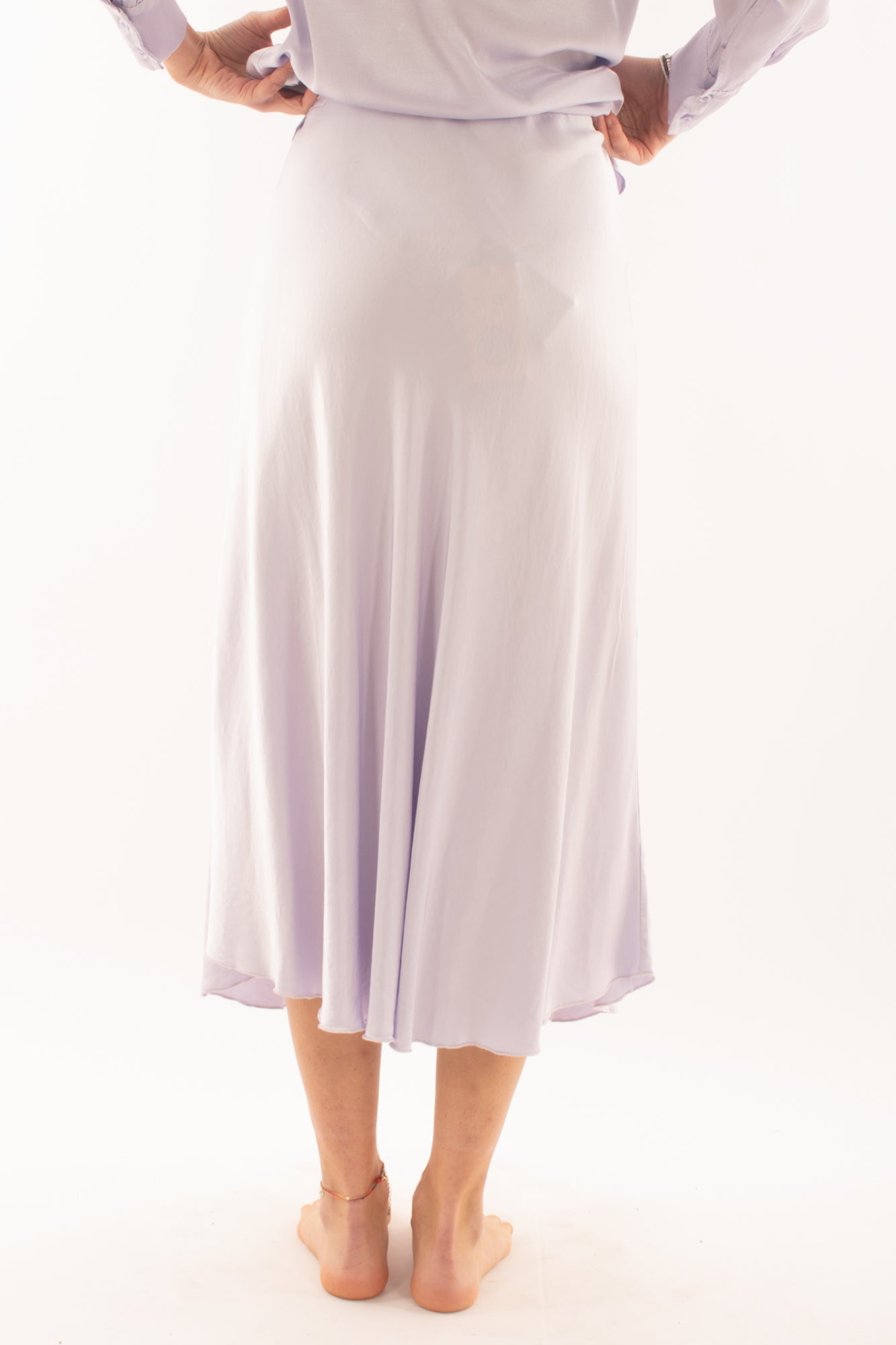 Gonna in satin da Donna Metoo - Lilla