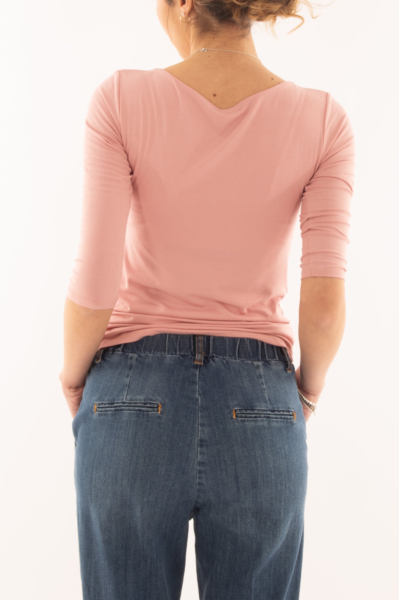 Maglia a barca base da Donna Metoo - Rosa