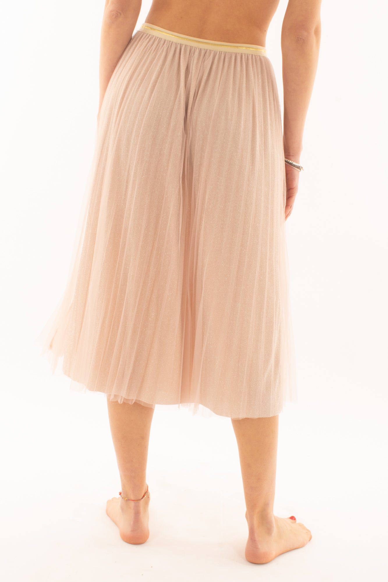 Gonna di tulle e glitter da Donna Metoo - Rosa