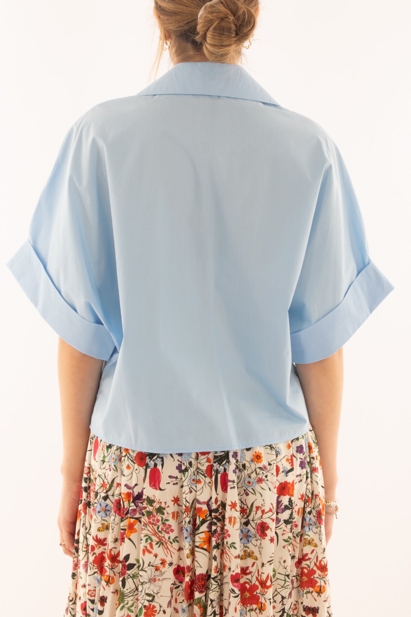 Camicia a scatoletta da Donna Metoo - Celeste