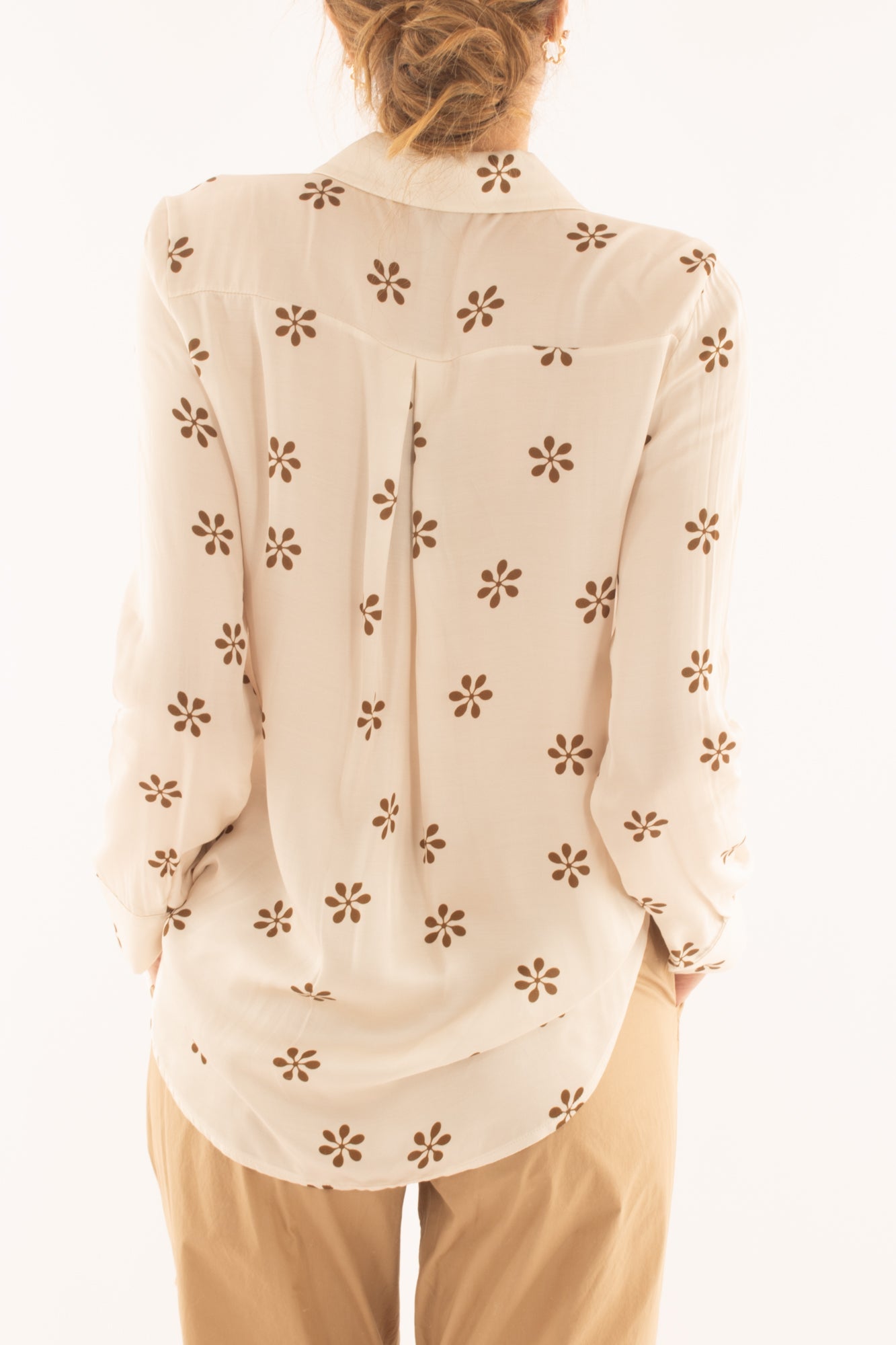 Camicia in fantasia da Donna Metoo - Sabbia