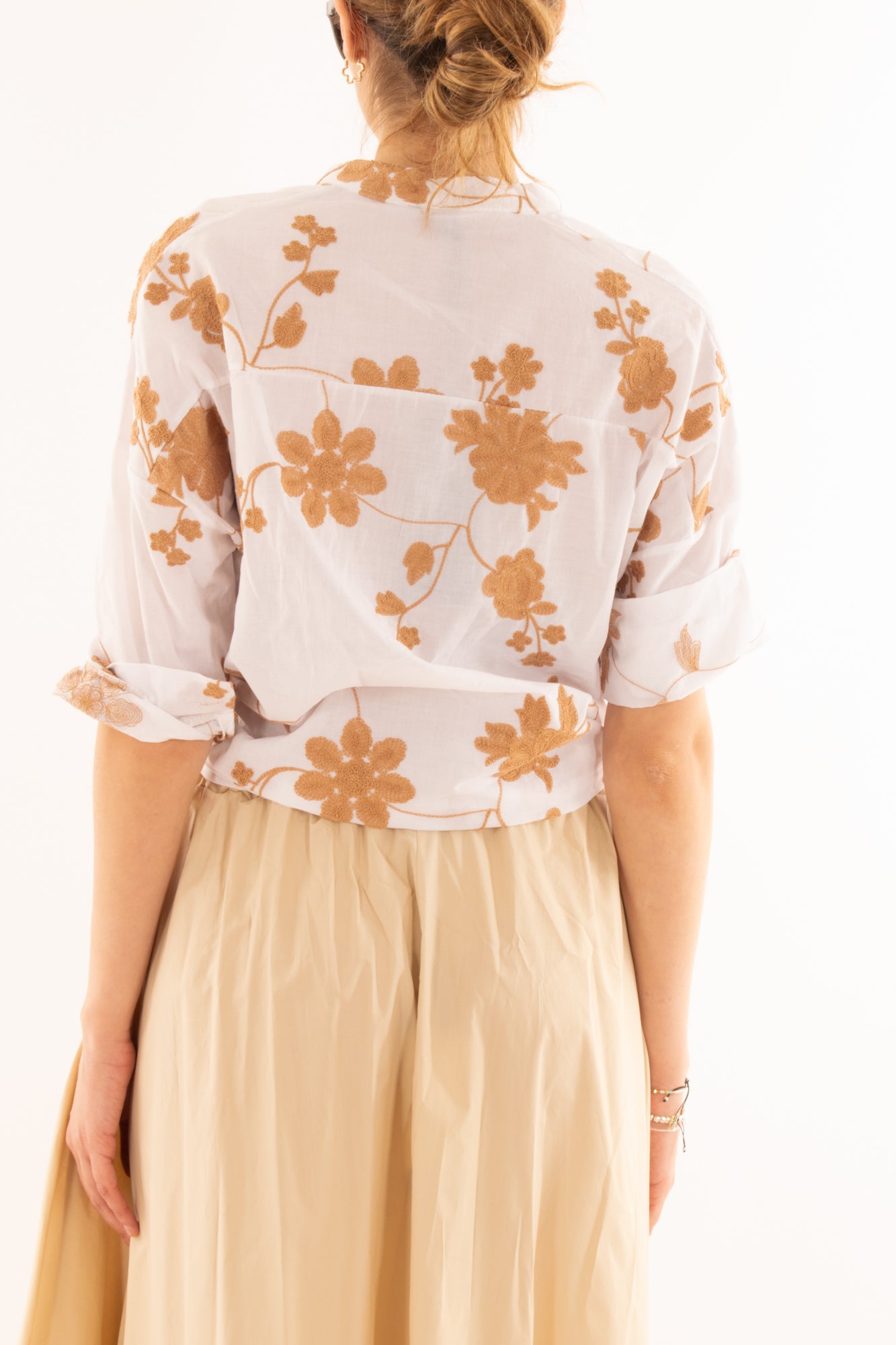 Camicia con ricami da Donna Metoo - Bianco