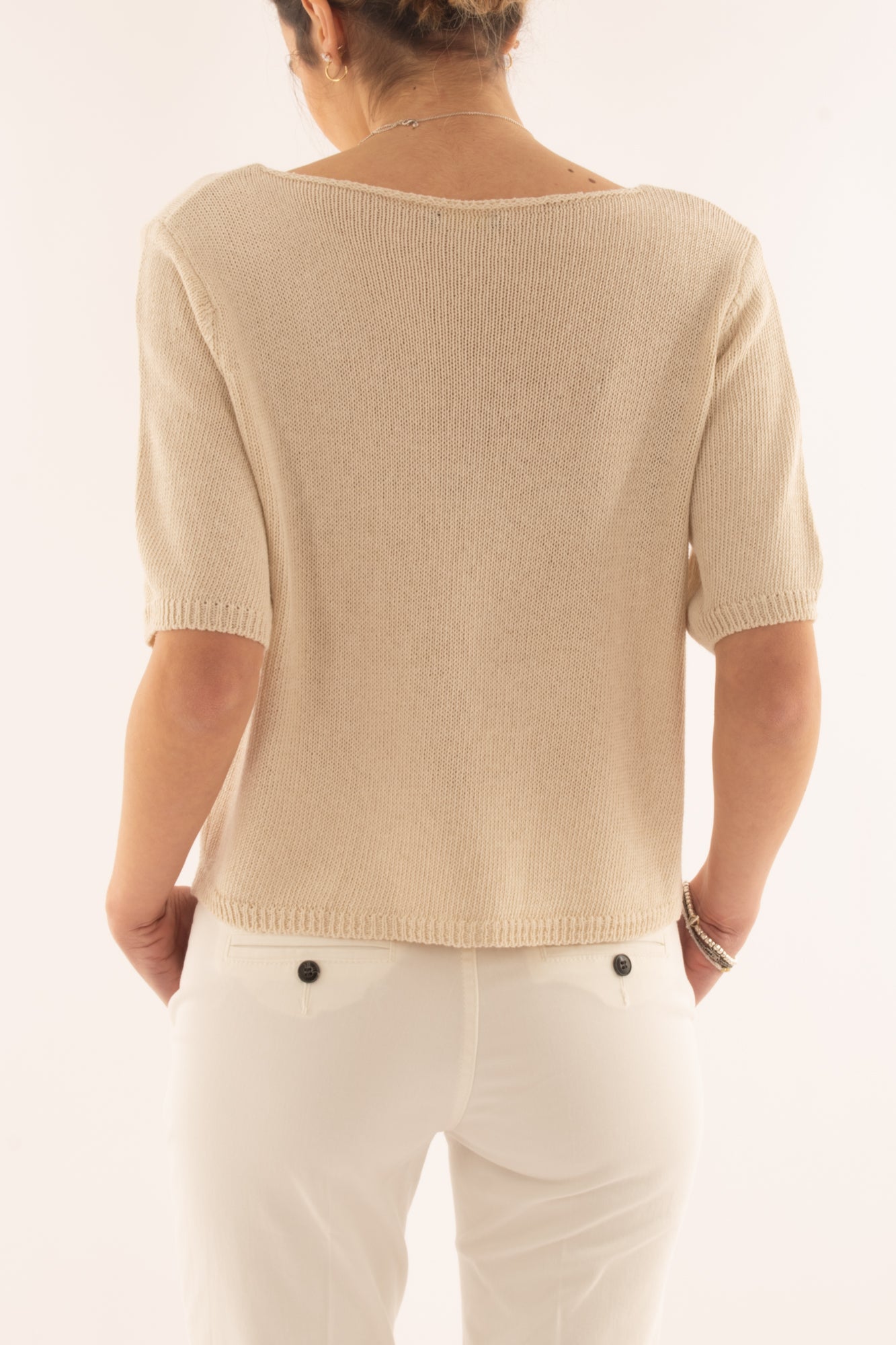 Maglia con manica 3/4 da Donna Metoo - Ecru