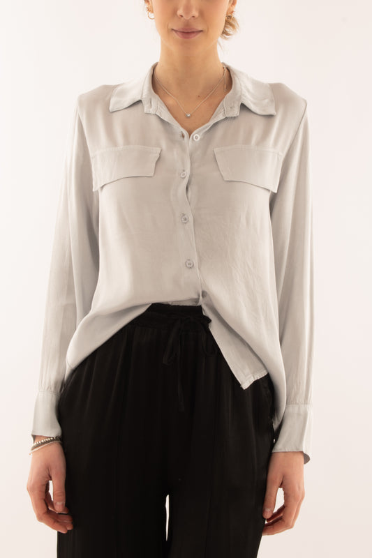 Camicia con tasche da Donna Metoo - Perla