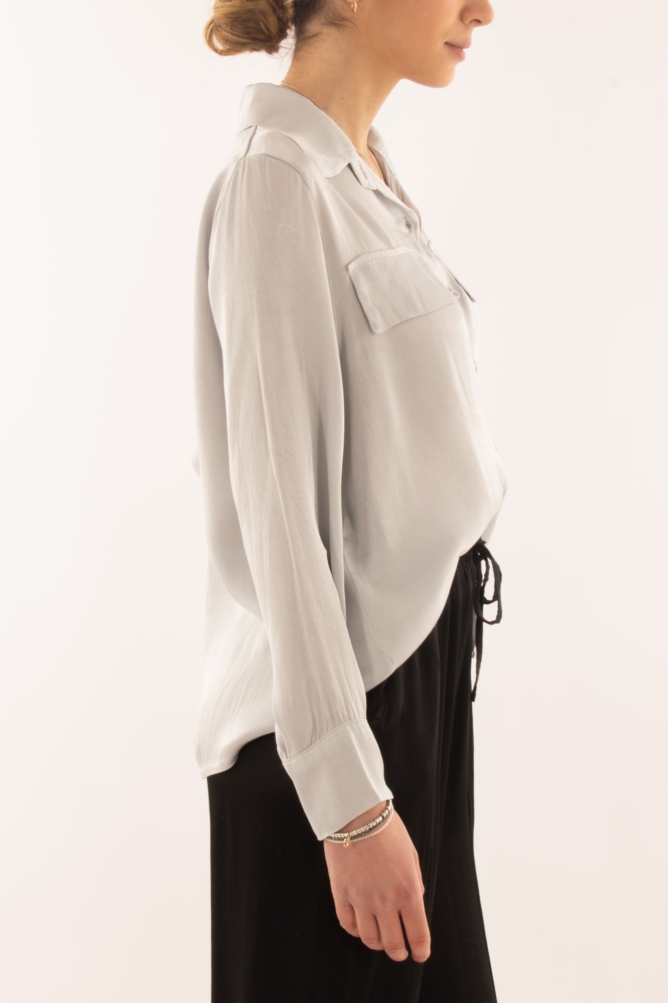 Camicia con tasche da Donna Metoo - Perla