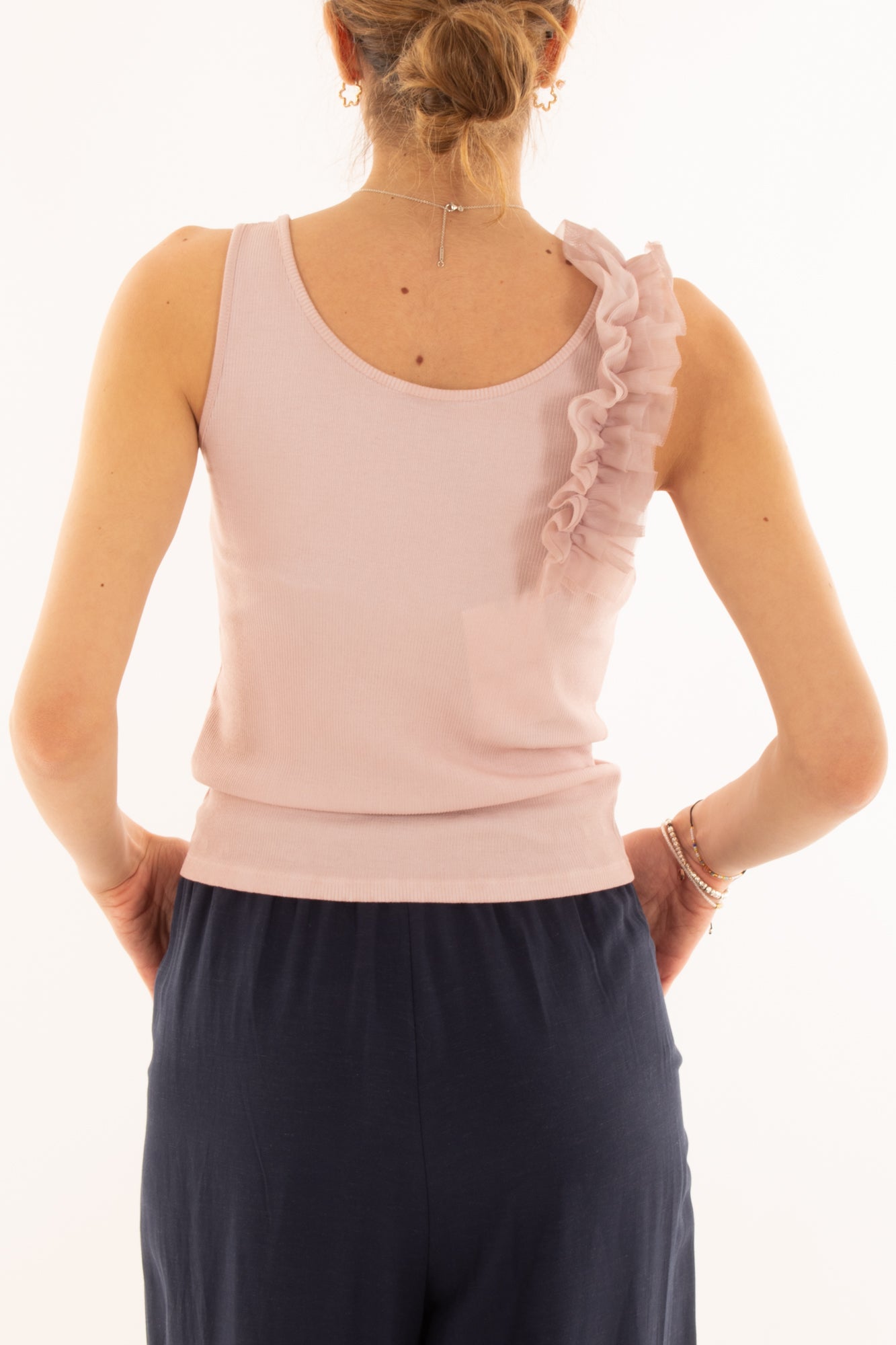 Canottiera mille righe da Donna Metoo - Rosa