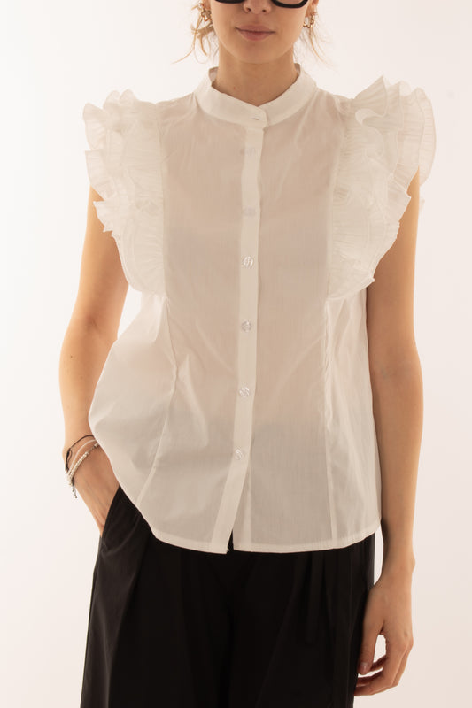 Camicia con rouge da Donna Metoo - Bianco