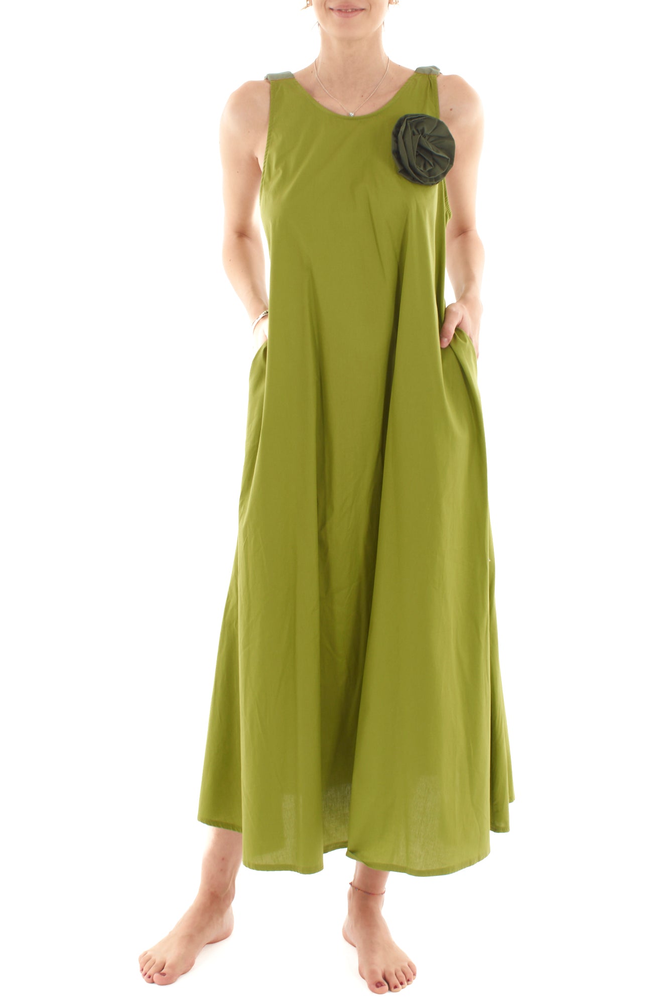 Abito con schiena scollata da Donna Metoo - Verde