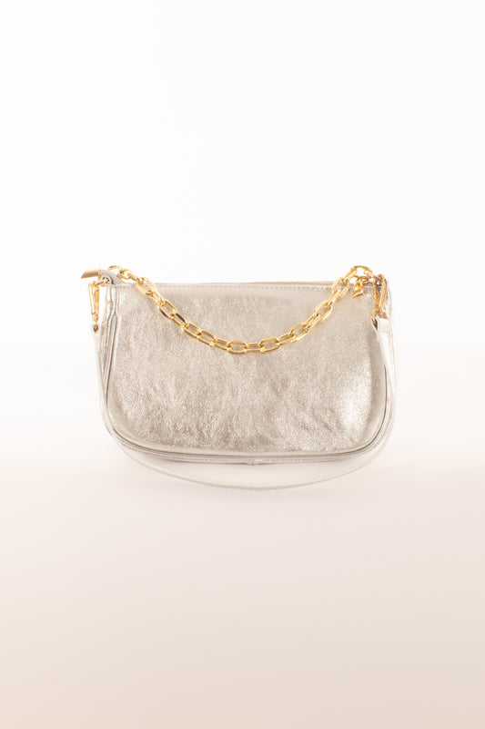 Borsa con catenella da Donna Metoo . Argento