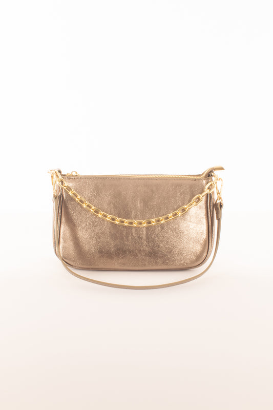 Borsa con catenella da Donna Metoo . Oro