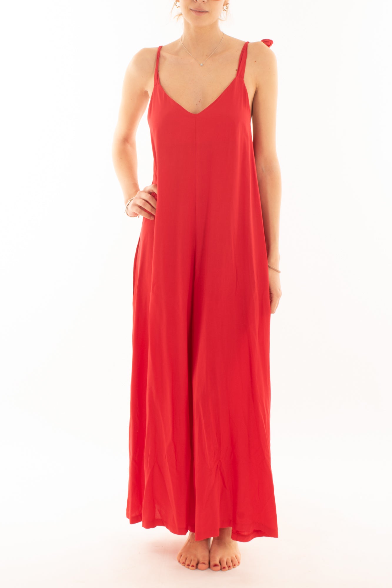 Tuta con pantalone largo da Donna Metoo - Rosso