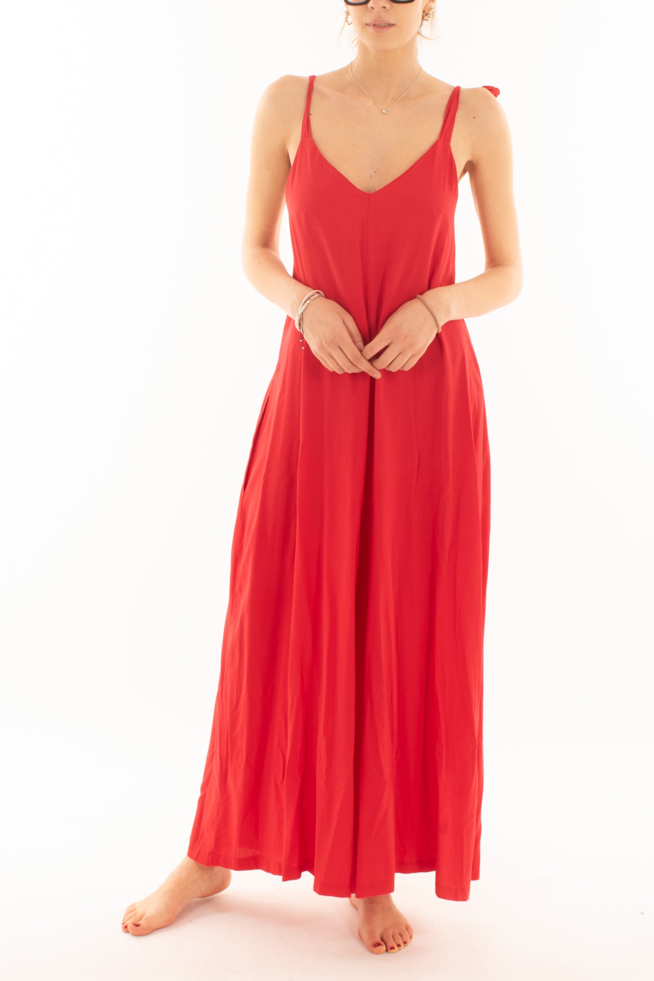 Tuta con pantalone largo da Donna Metoo - Rosso