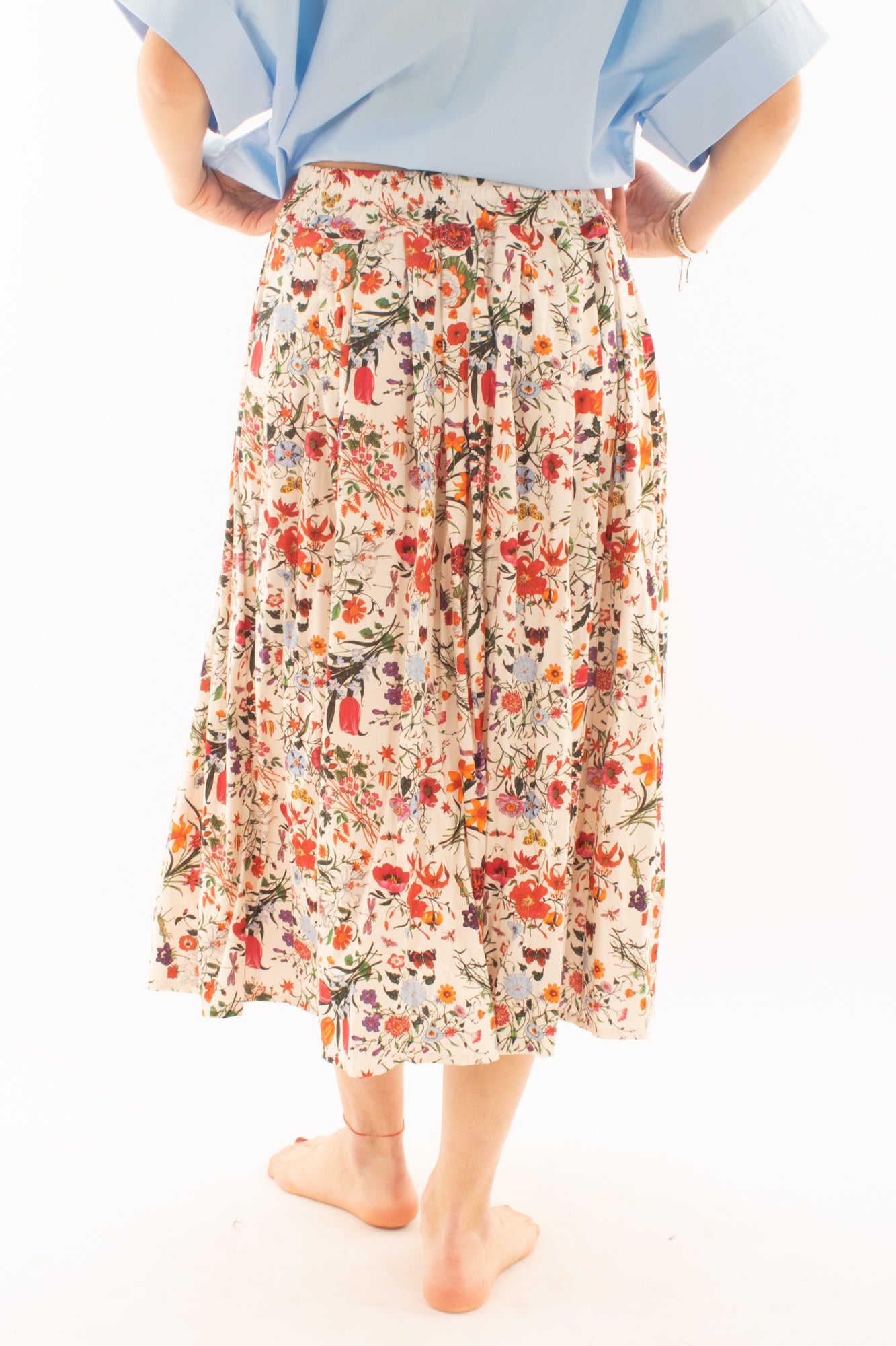 Gonna lunga svasata fantasia da Donna - Rosso