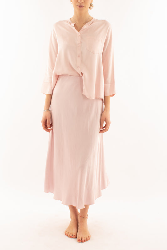 Camicia alla coreana da Donna Metoo - Rosa
