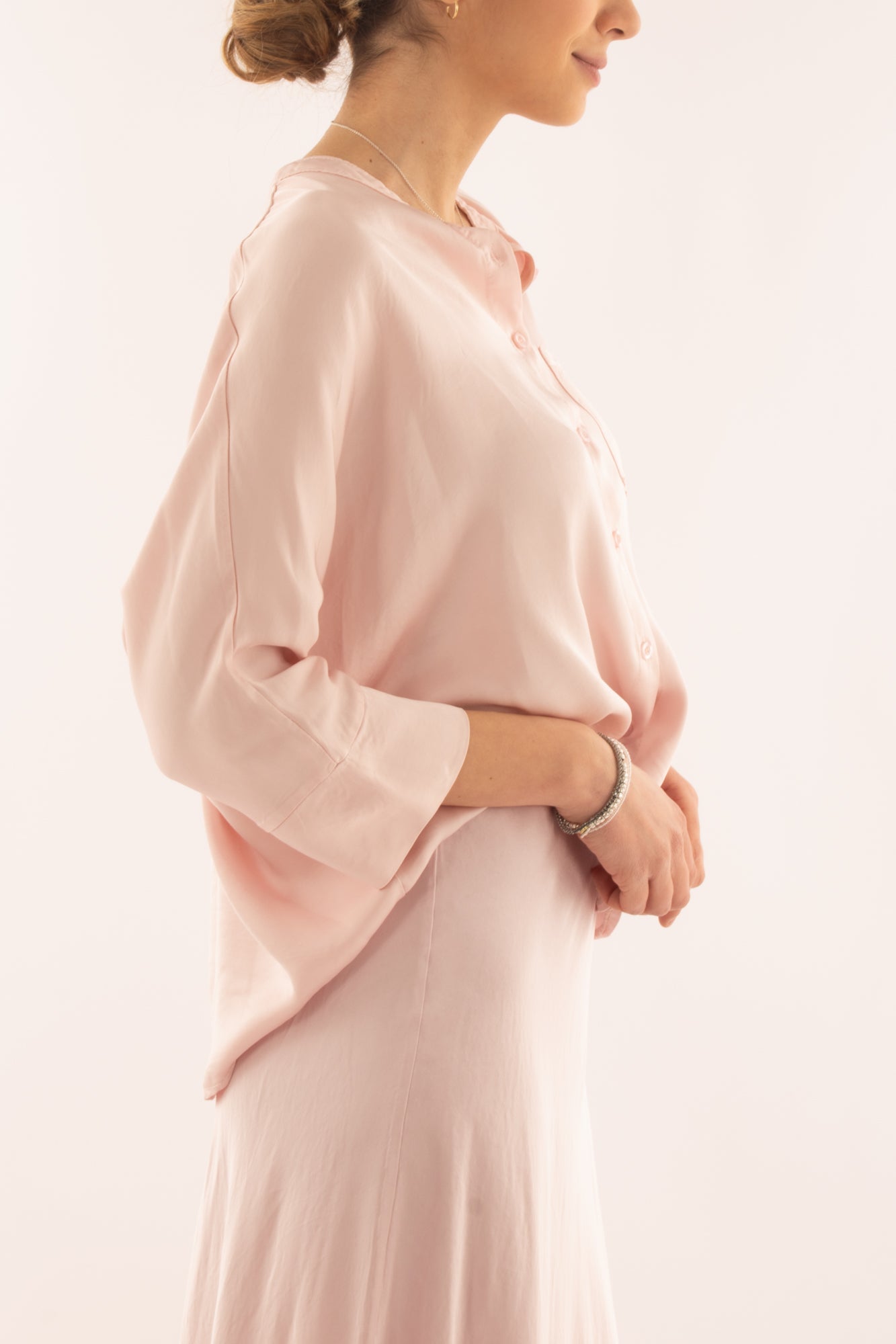 Camicia alla coreana da Donna Metoo - Rosa
