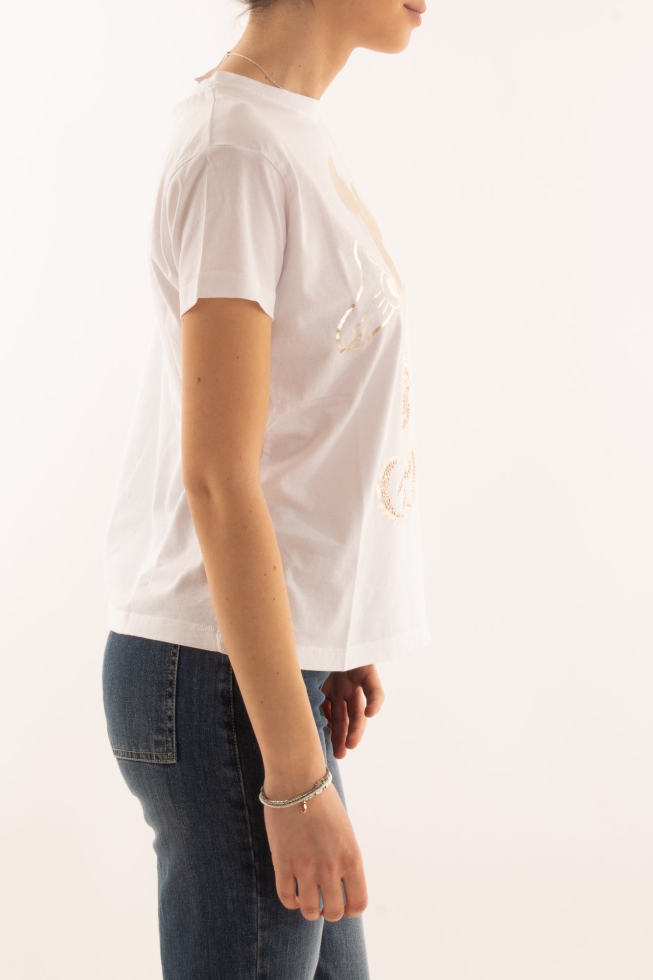 T-shirt topolino da Donna Motel - Oro