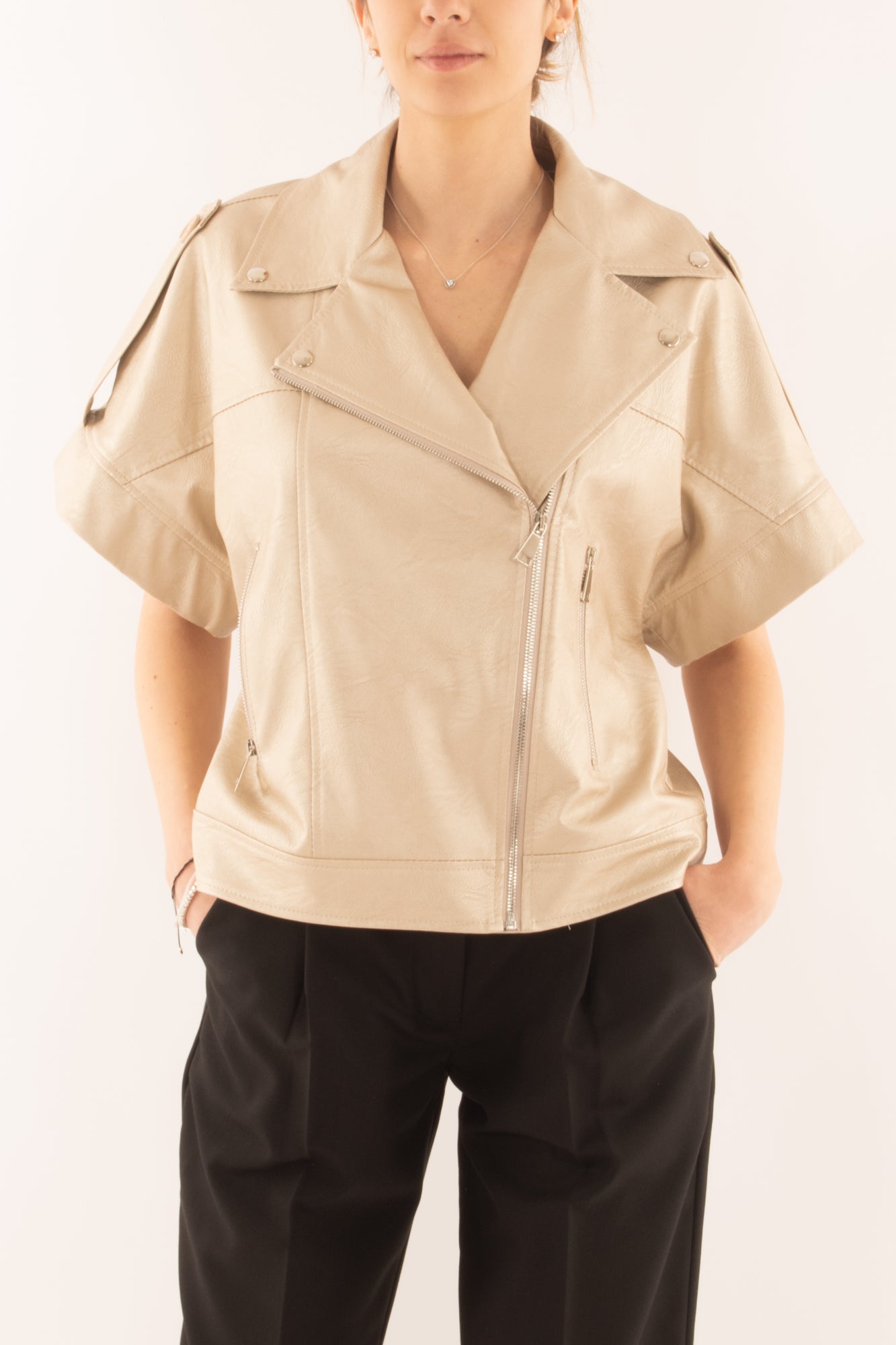 Chiodo eco pelle da Donna Motel - Oro