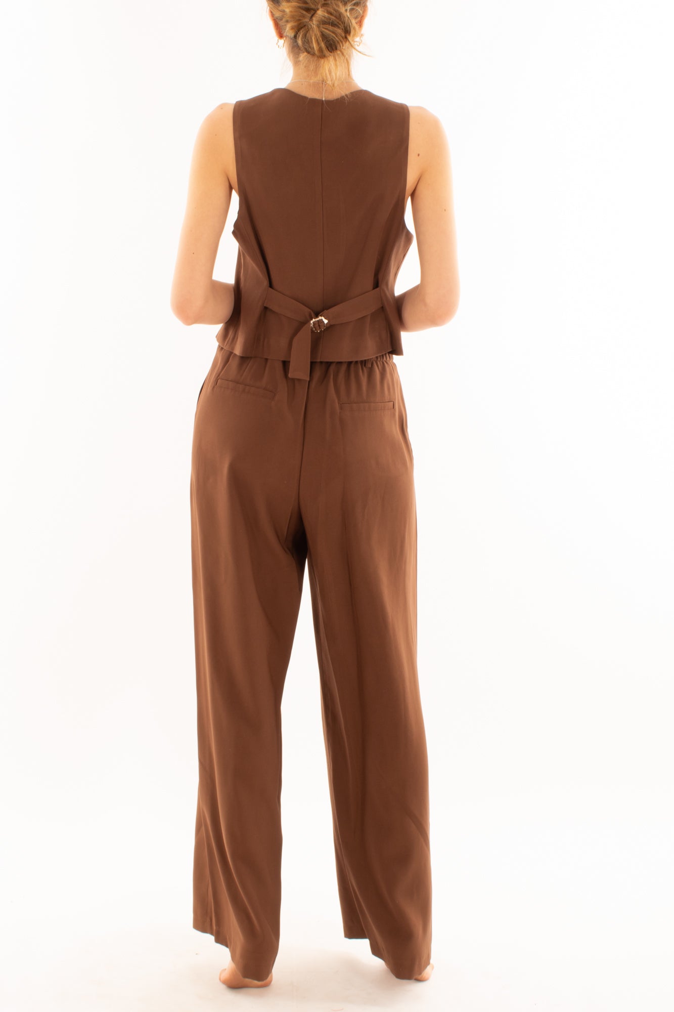 Completo con gilet da Donna Motel - Moro