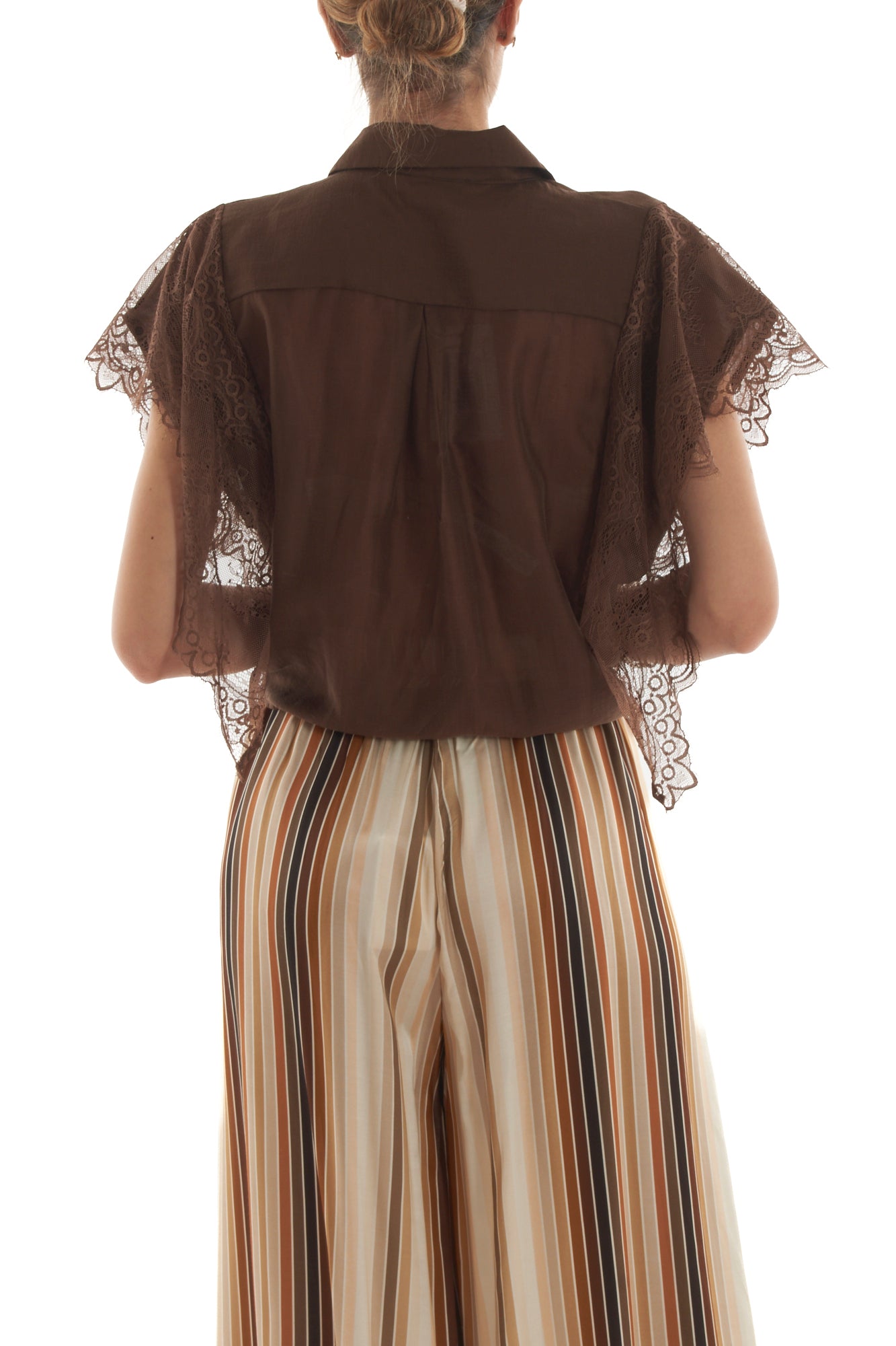 Camicia con pizzo da Donna Motel - Moro