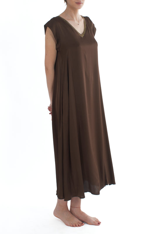 Abito con profili lurex da Donna Motel Espresso