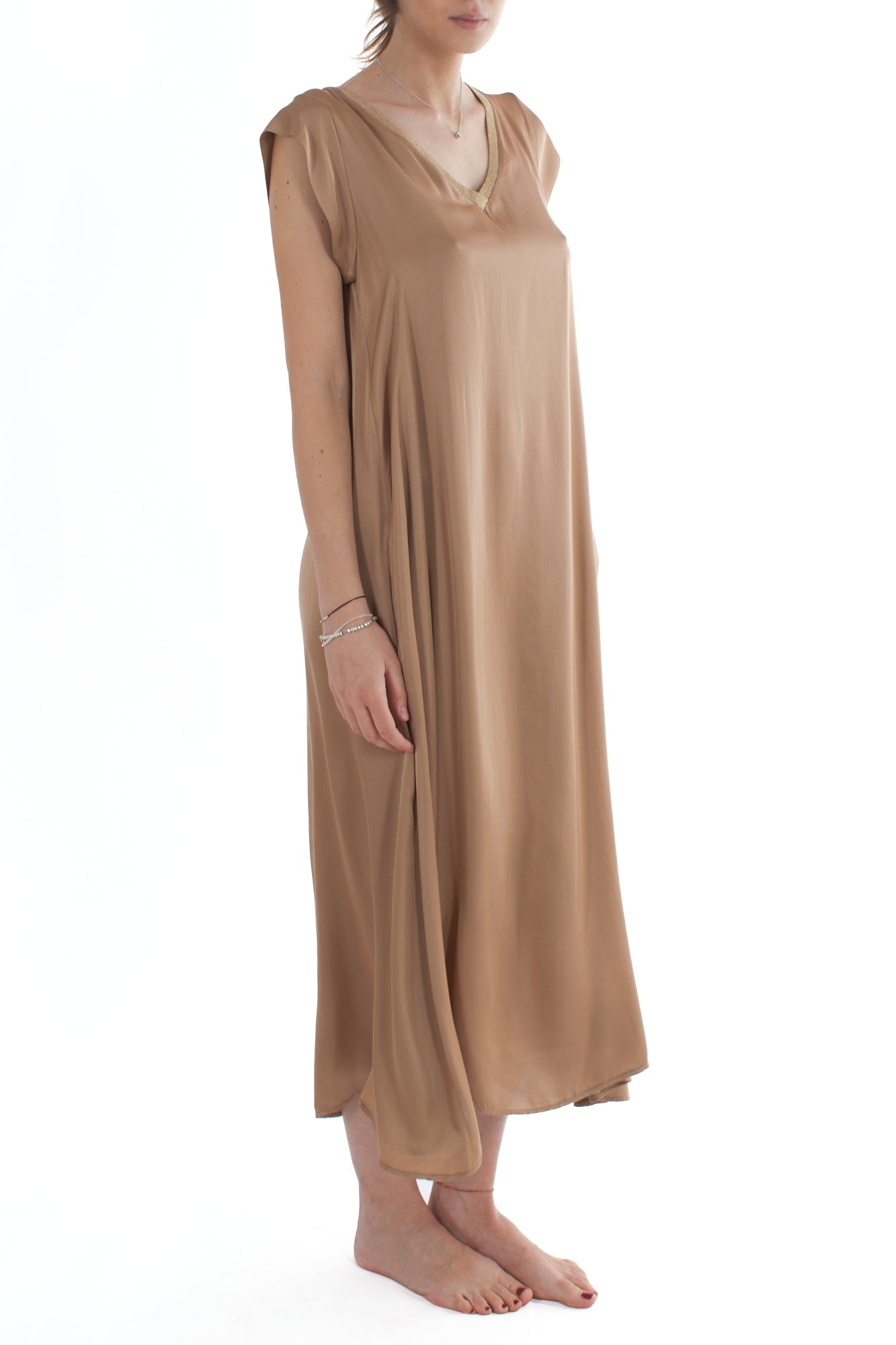 Abito con profili lurex da Donna Motel - Sahara