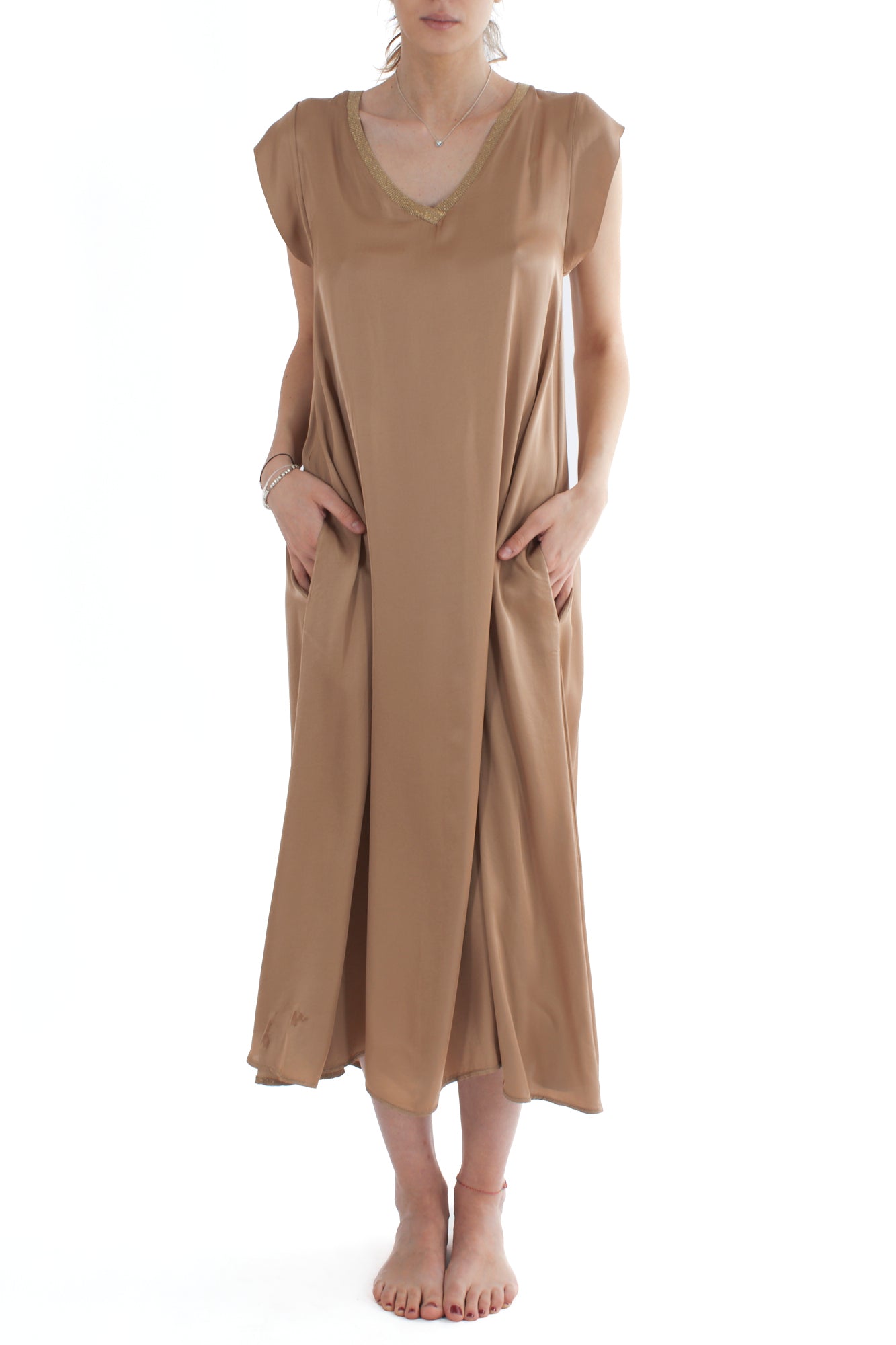 Abito con profili lurex da Donna Motel - Sahara