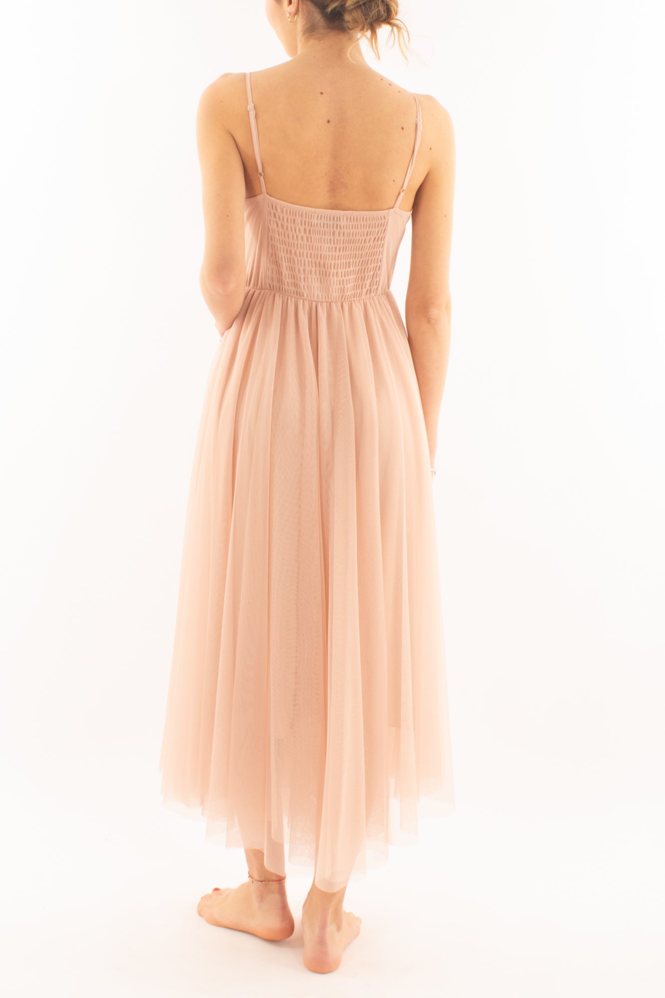 Abito lungo in tulle da Donna Motel - Rosa