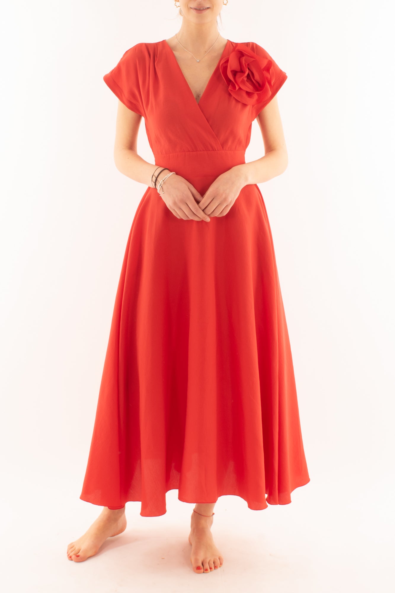 Abito lungo da Donna Motel - Rosso