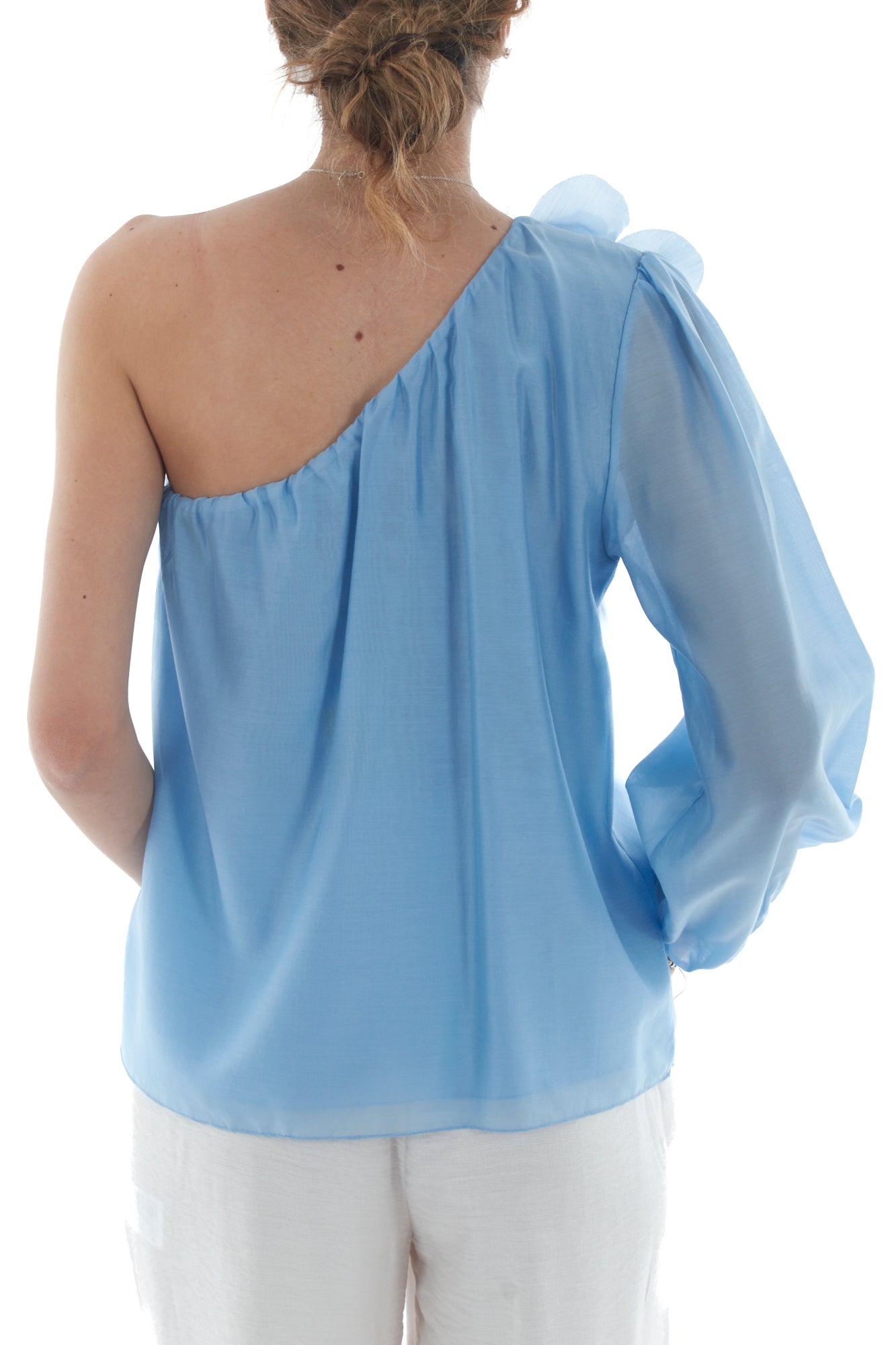 Maglia monospalla da Donna Motel - Azzurro
