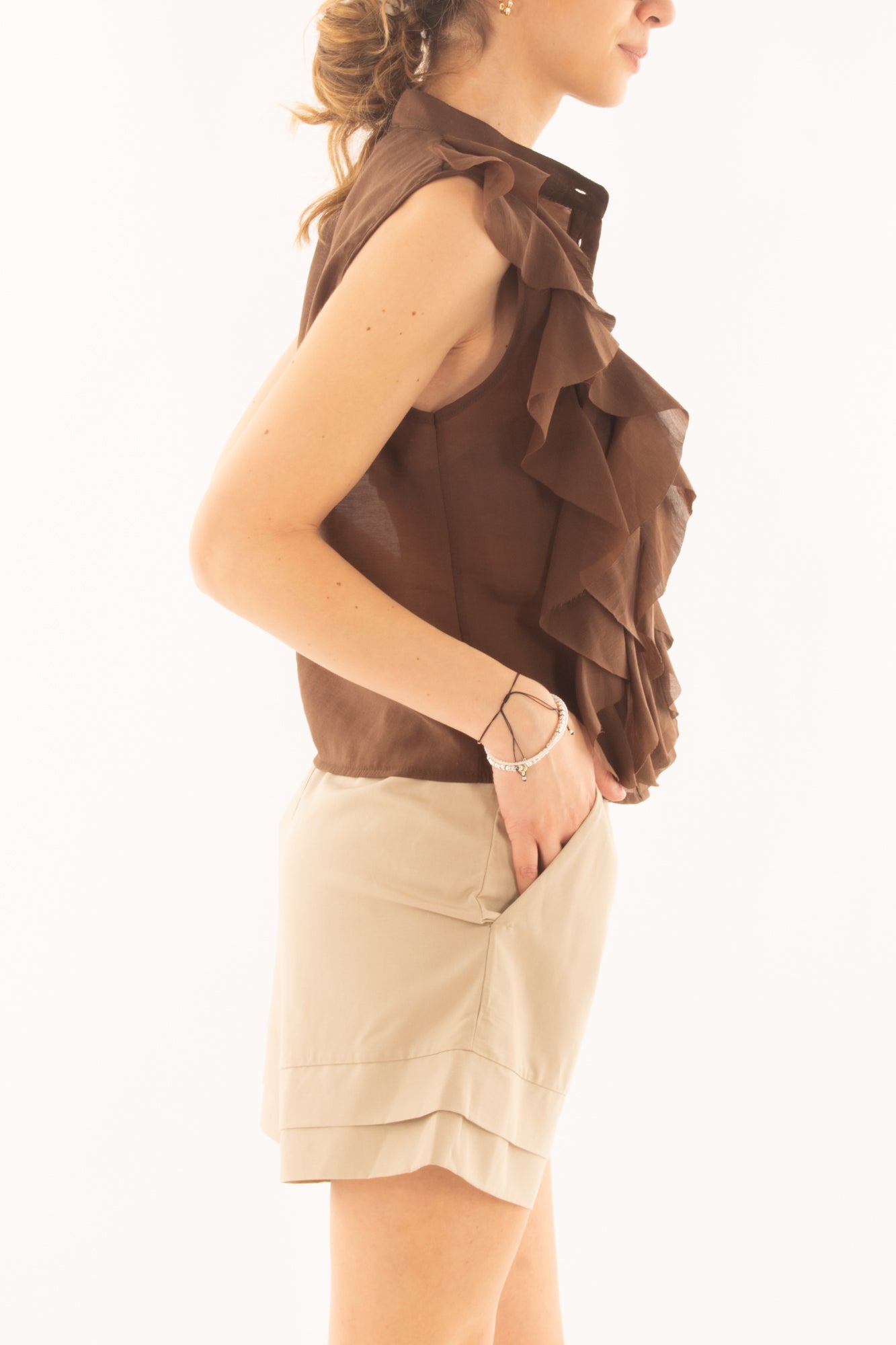 Camicia con rouge da Donna Motel - Moro
