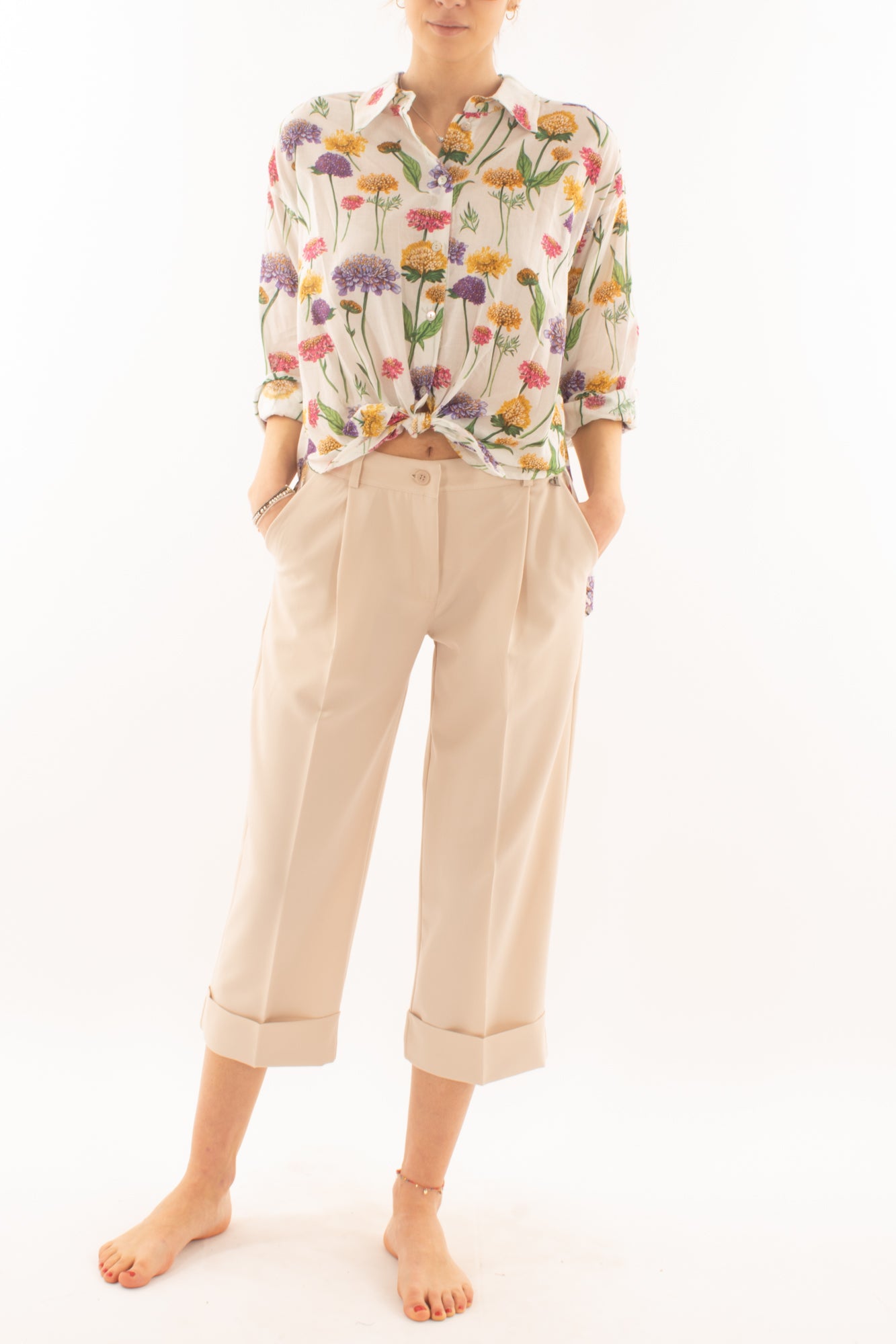 Camicia floreale da Donna Motel - Bianco