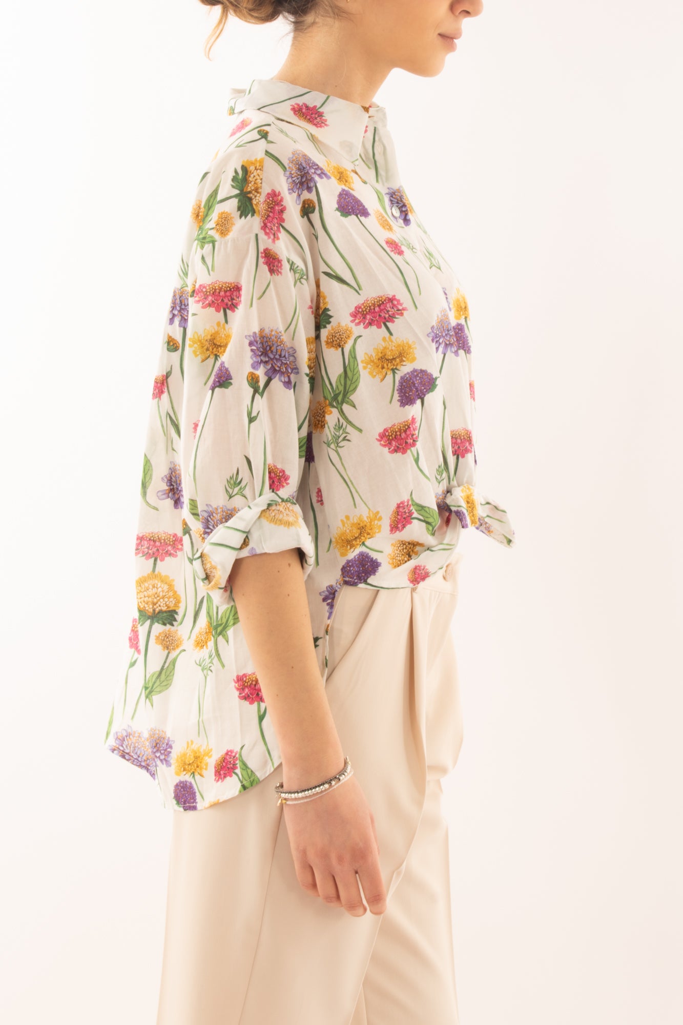 Camicia floreale da Donna Motel - Bianco