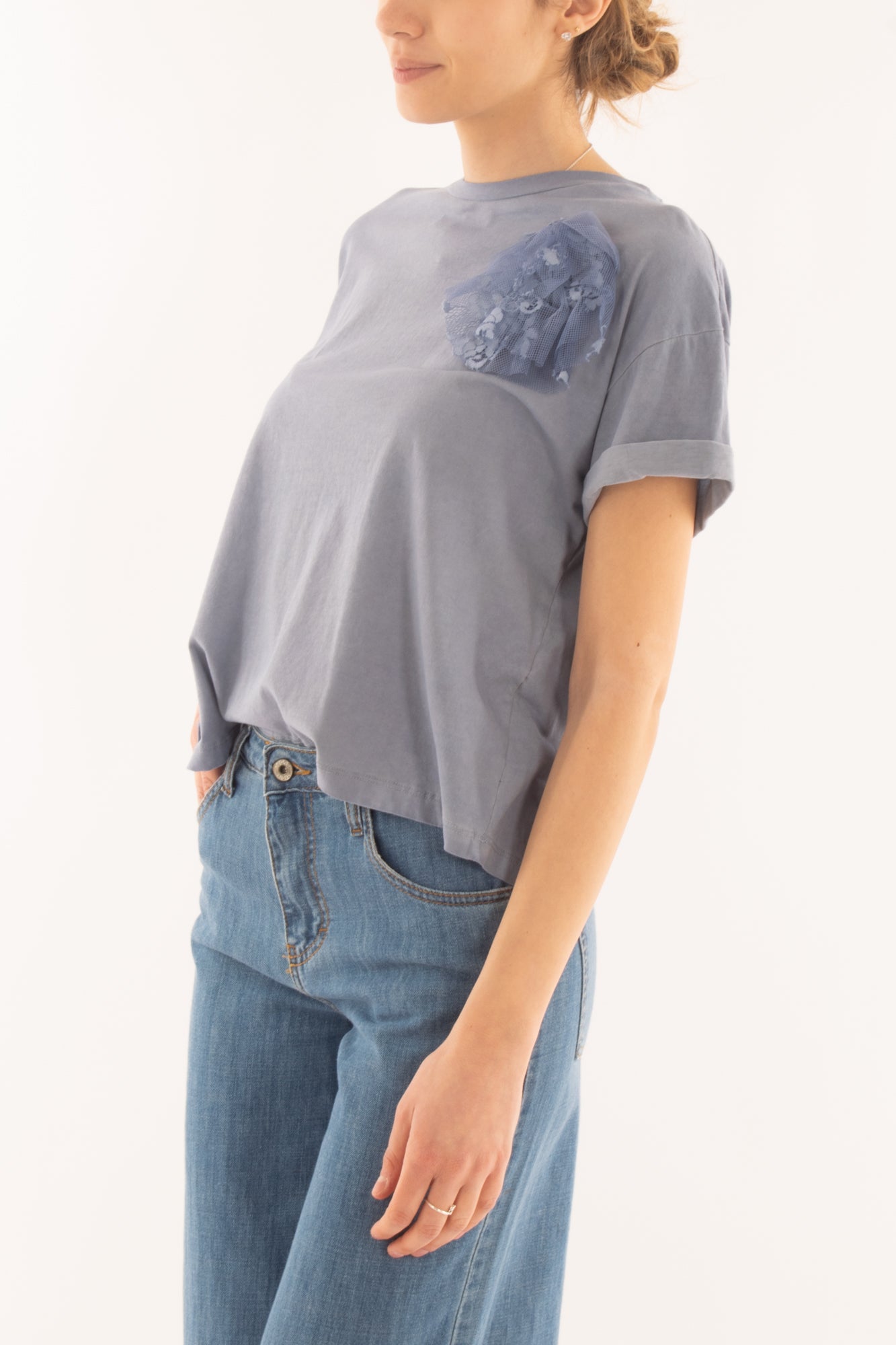 T-shirt con fiore da Donna Motel - Jeans