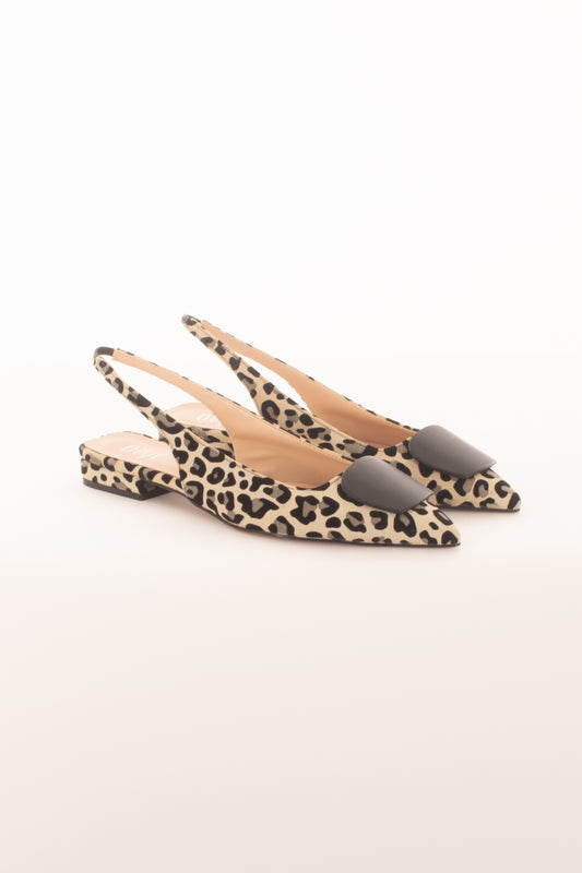 Ballerina sling back da Donna Ovye' - Maculato