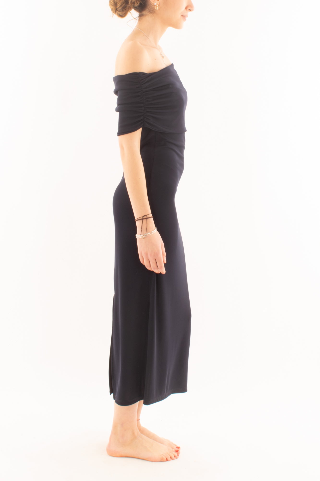 Abito lungo collo shiffer da Donna Saiph - Blu