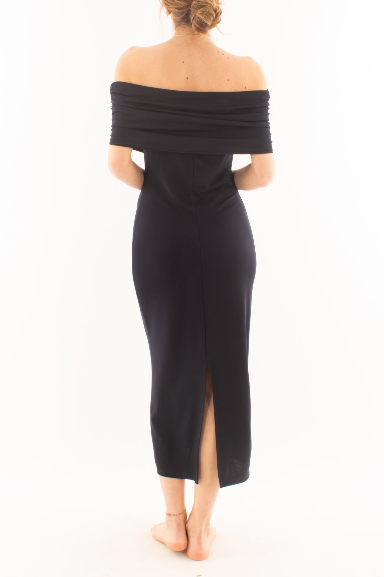 Abito lungo collo shiffer da Donna Saiph - Blu