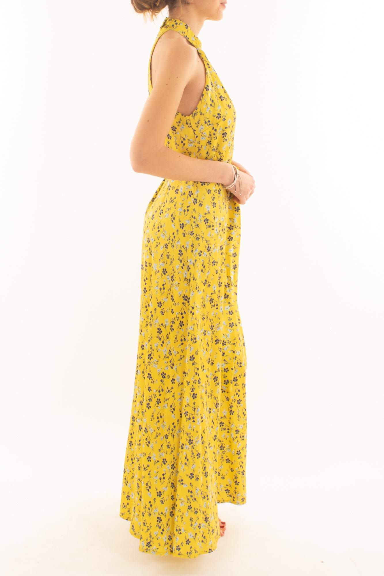 Abito lungo fiorato da Donna Saiph - Giallo
