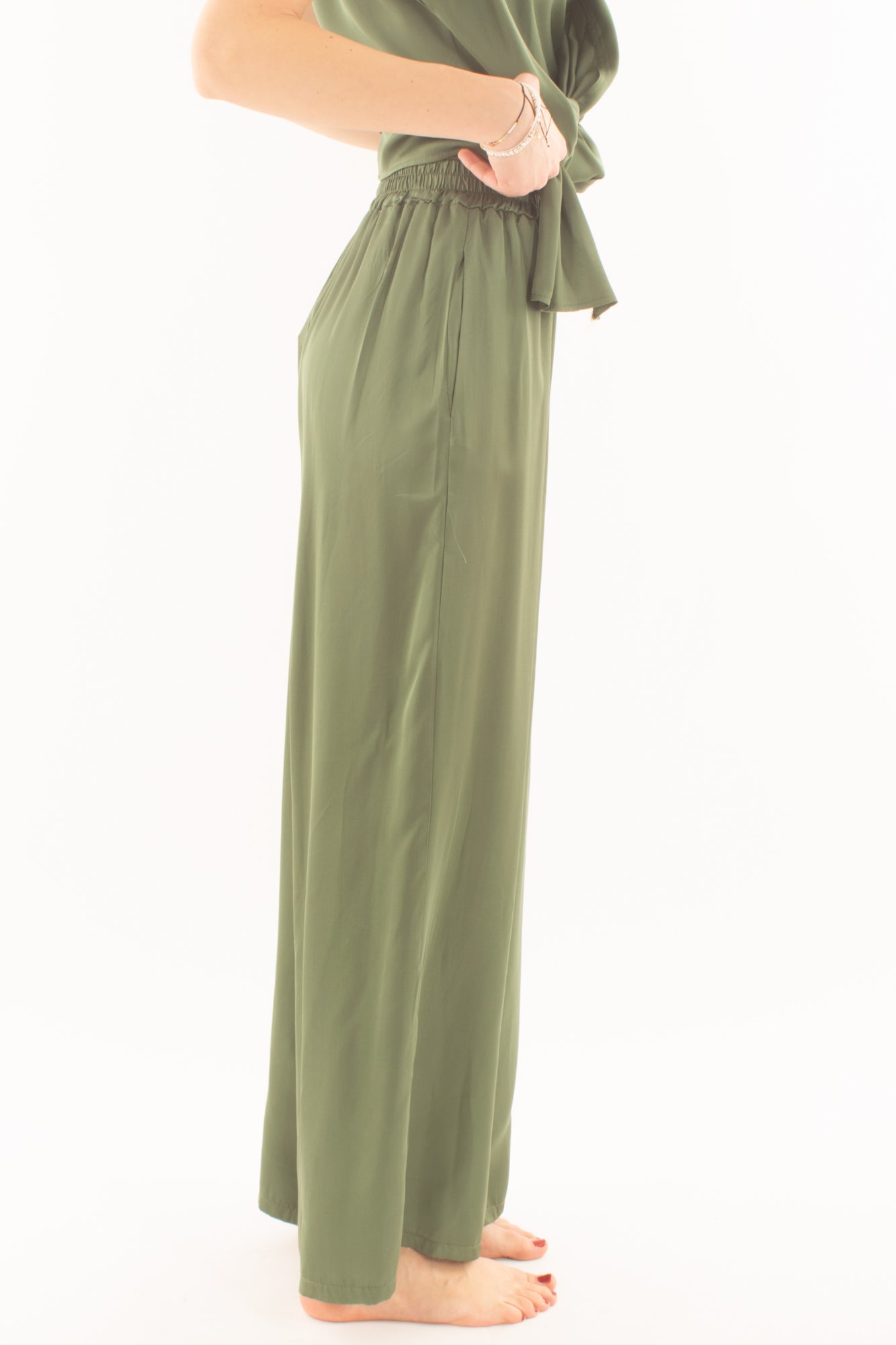 Pantalone a palazzo da Donna Saiph - Verde