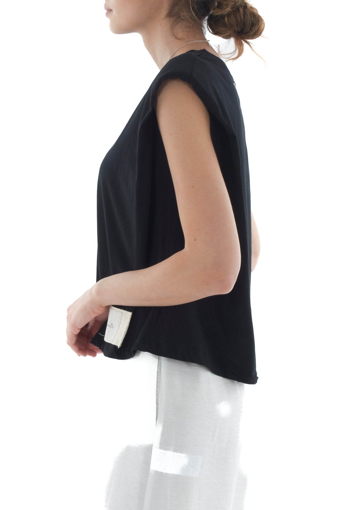 T-shirt con spalline da Donna Souvenir - Nero