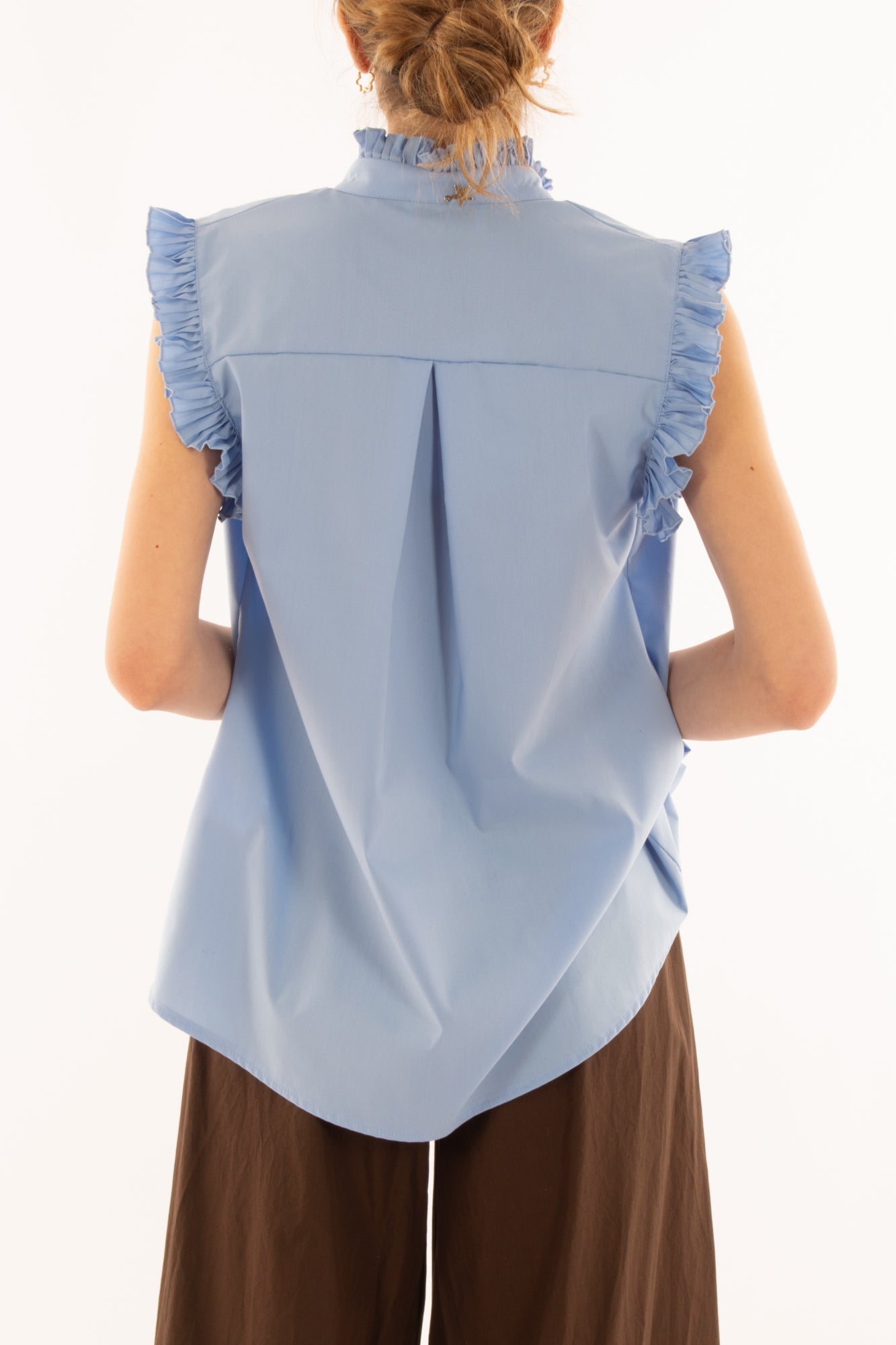 Camicia con rouge da Donna Souvenir - Celeste