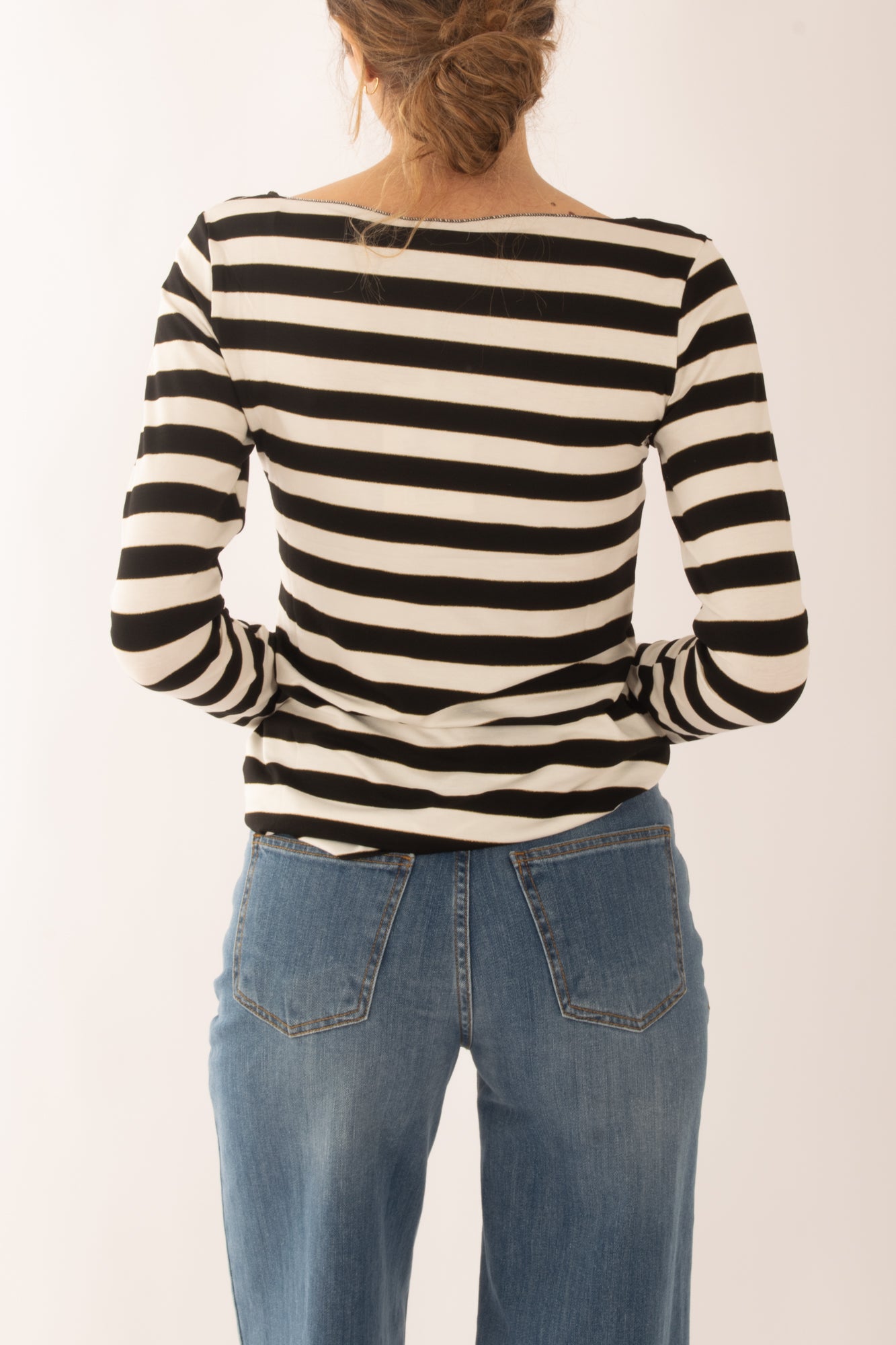 Maglia rigata da Donna Susy mix - Nero