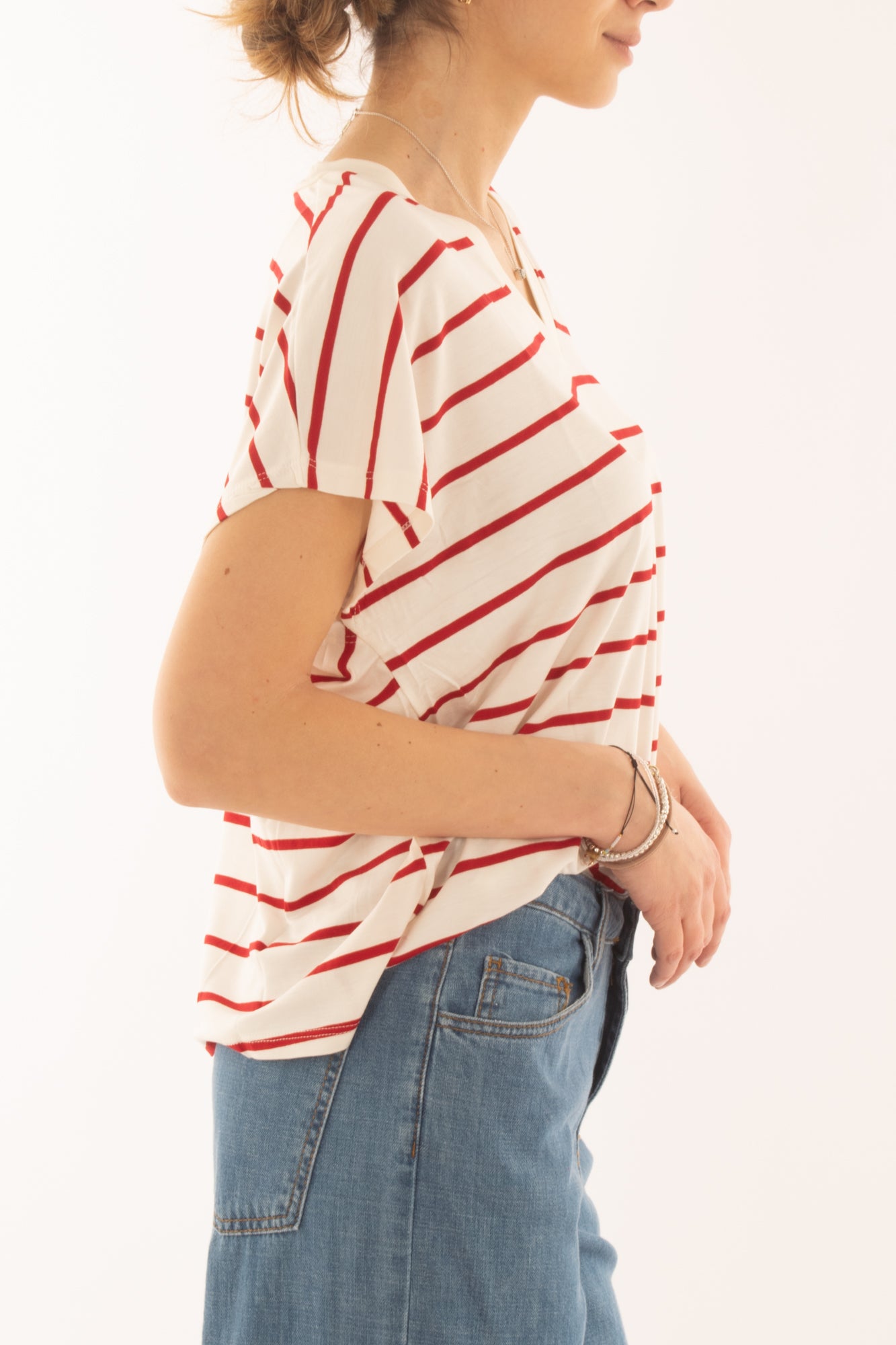 T-shirt rigata da Donna Susy mix - Rosso