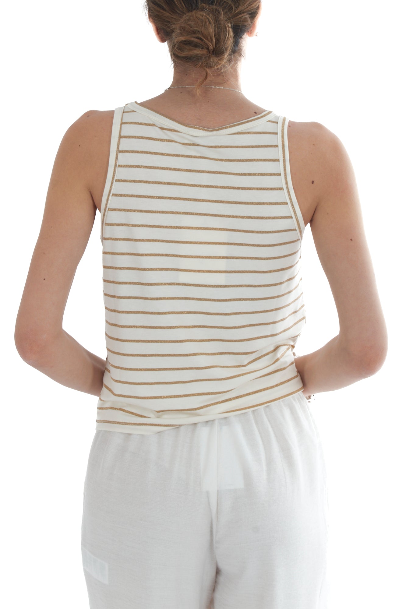 Canottiera rigata da Donna Susy mix - Oro