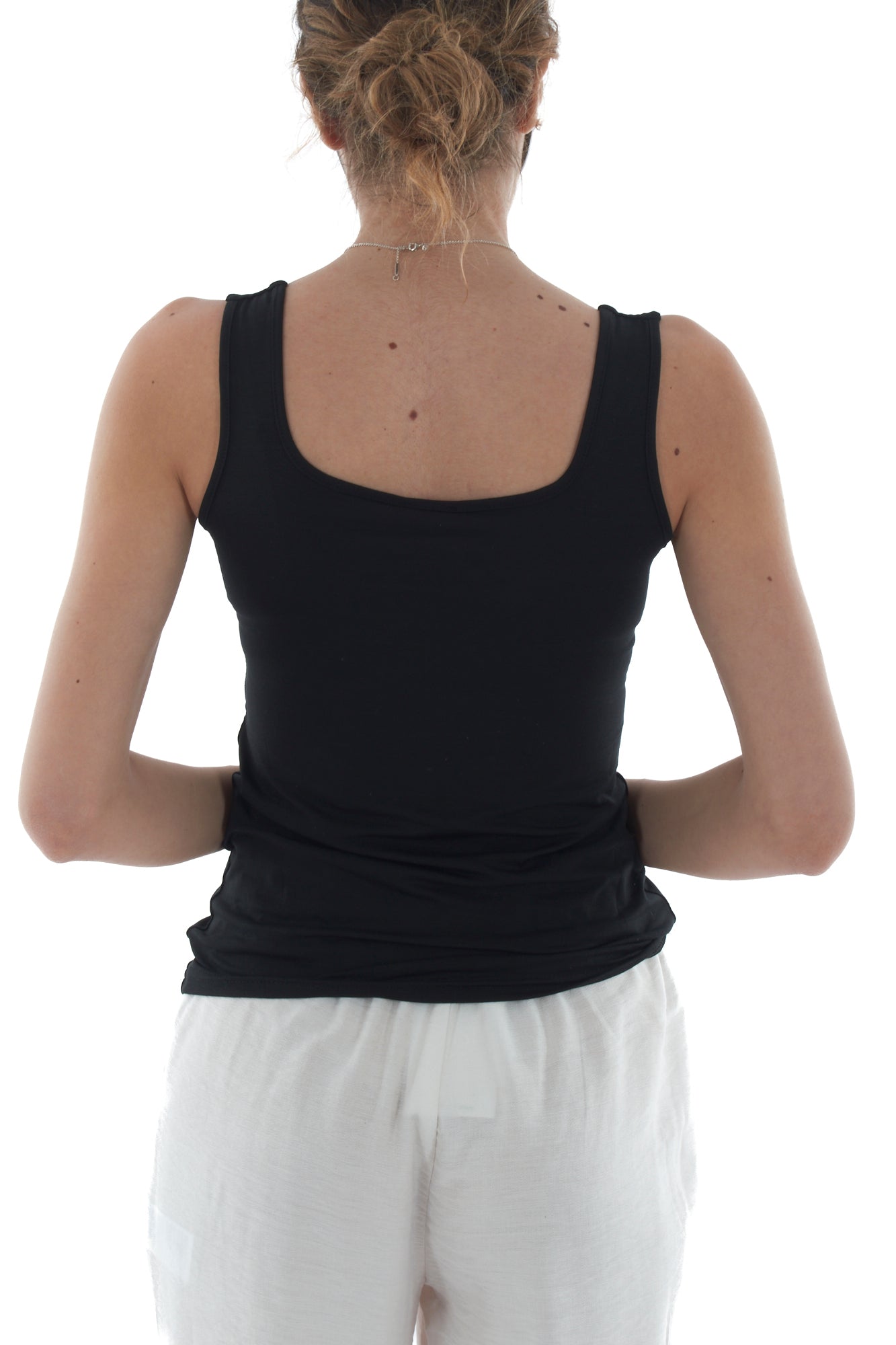 canottiera scollo quadro da Donna Susy mix - Blu