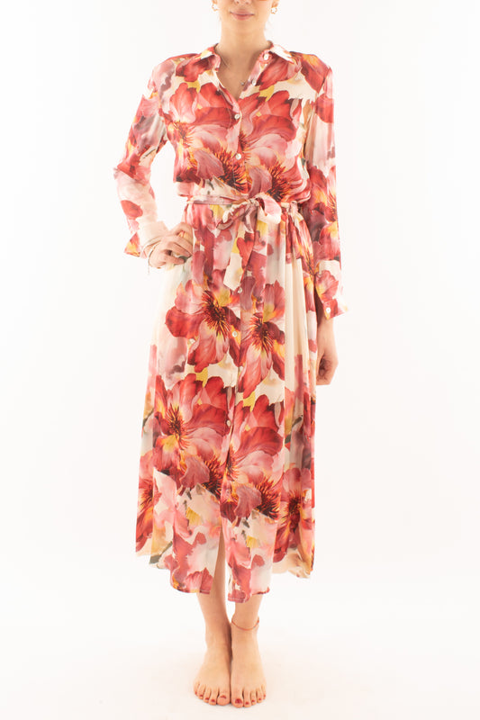 Abito chemisier fantasia da Donna Susy mix Rosso