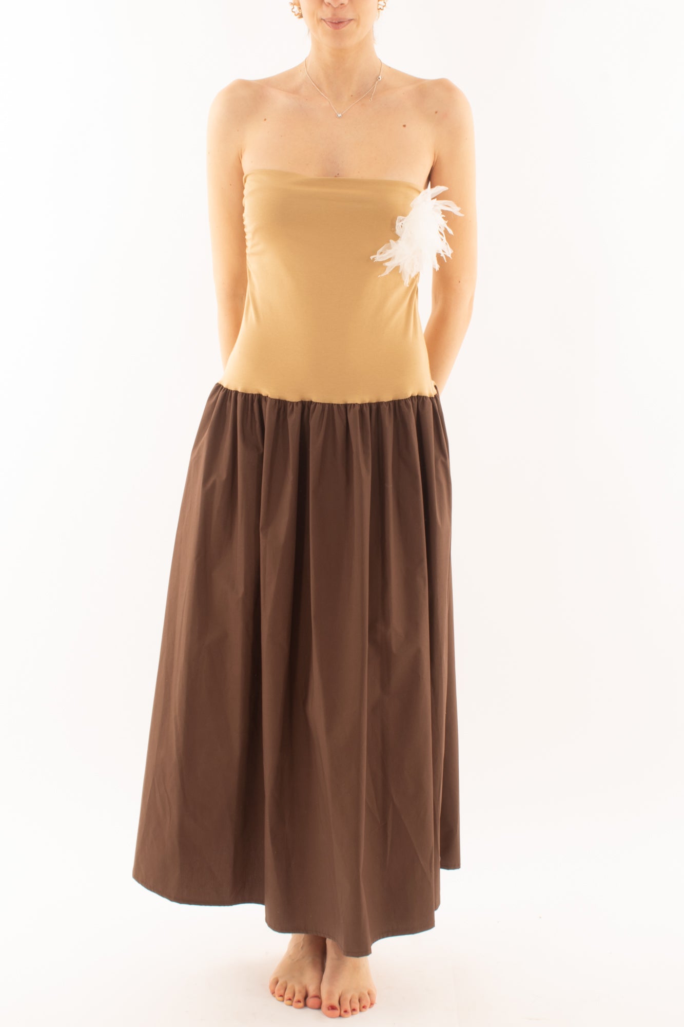 Abito a fascia da Donna Susy mix - Beige